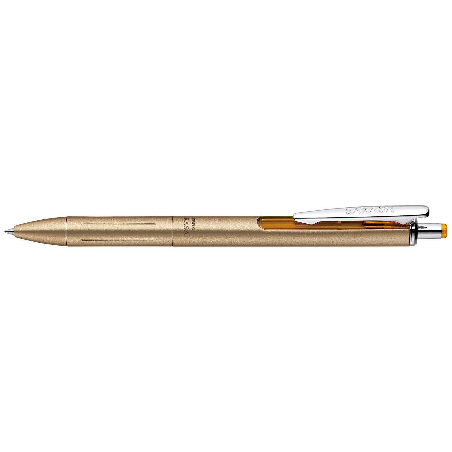 Zebra Sarasa Grand Retractable Gel Pen Black Ink Gold Barrel Medium