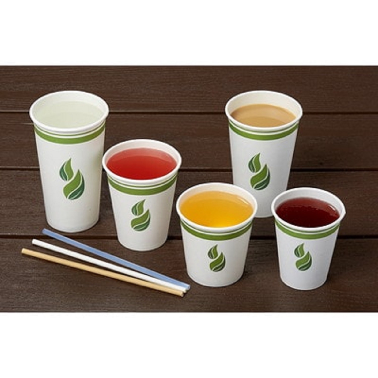 Eco Guardian Compostable Single Wall Paper Cups White 16 Oz Pack Of