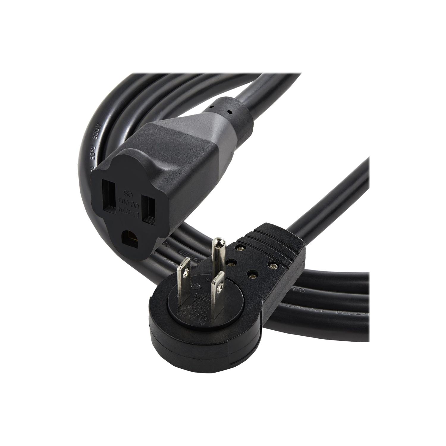 Startech Ft Power Extension Cord Rotating Flat Plug Extension