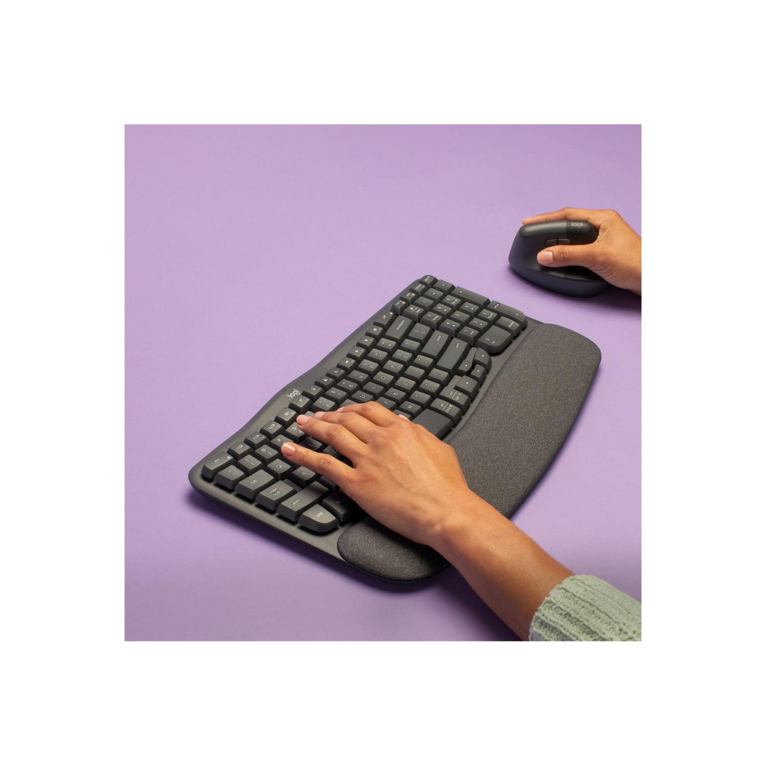 Logitech Ergo Series Wave Keys Wireless Ergonomic Keyboard With