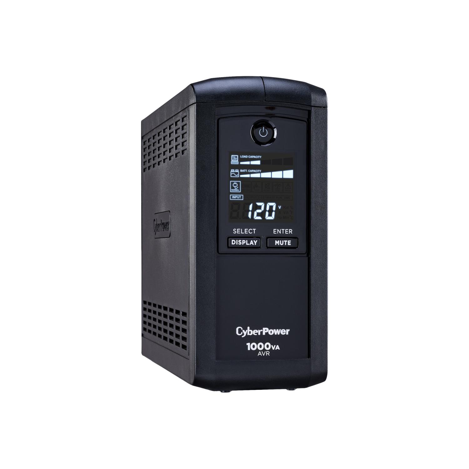 CyberPower Intelligent LCD CP1000AVRLCD UPS 600 Watt 1000 VA