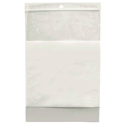 Crownhill Reclosable Bags With Hang Hole Clear With White Label Area