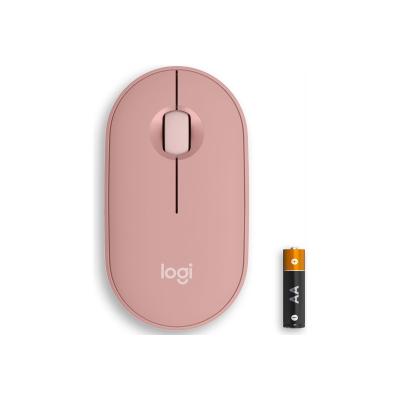 Logitech Pebble Mouse M S Slim Bluetooth Wireless Mouse Tonal Rose