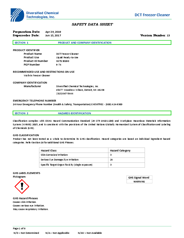 DCT Freezer Cleaner, 3.78 L, Case of 4 Grand & Toy