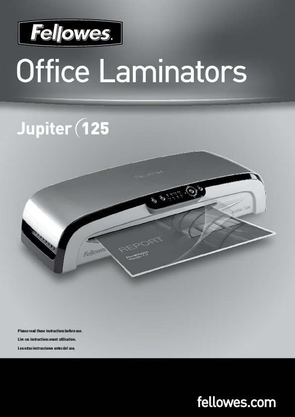 Fellowes Jupiter 125 Laminator with Pouch Starter Kit Grand & Toy