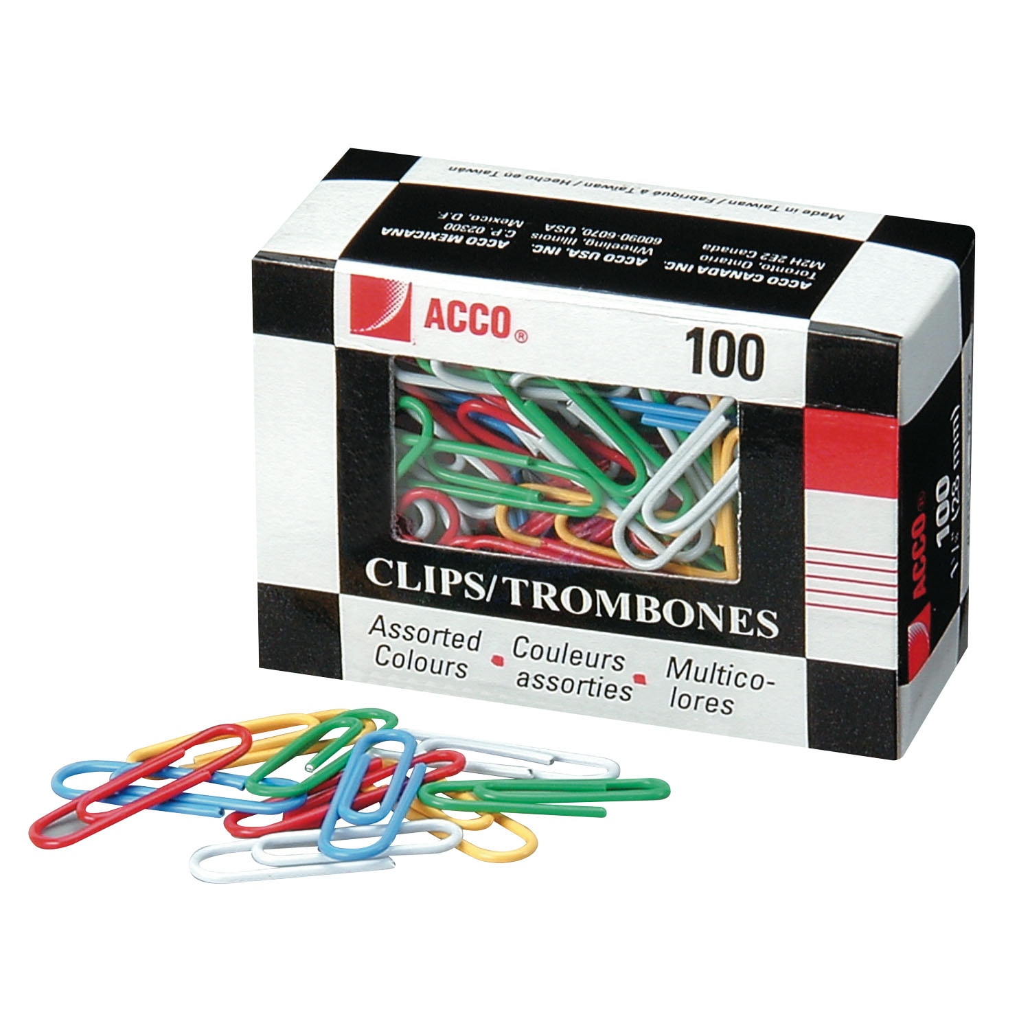Acco VinylCoated 4 Jumbo Paper Clips, 2", 100/PK Grand & Toy