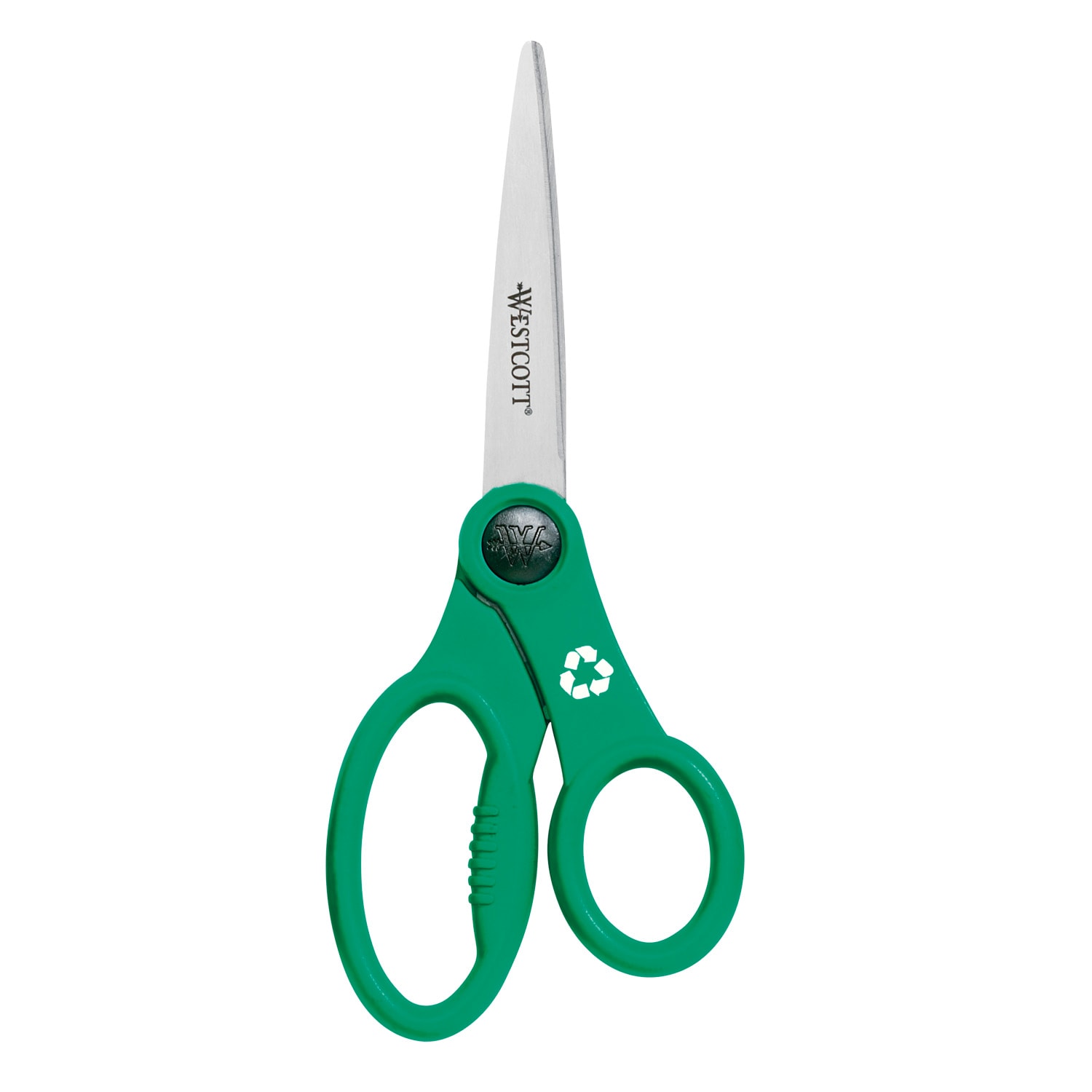 Westcott KleenEarth Antimicrobial Scissors, Green, Pointed Tip, 8