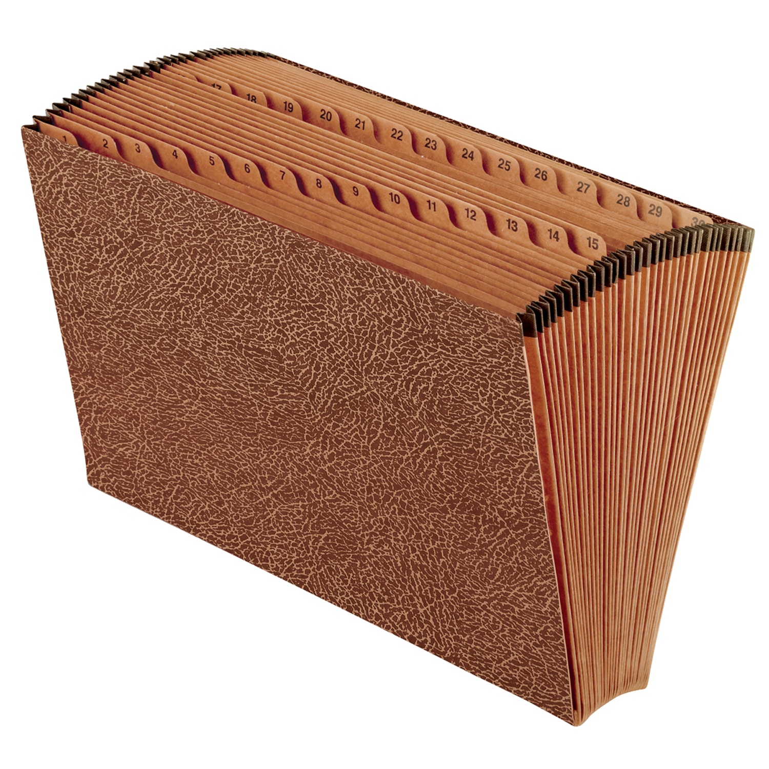 Pendaflex OpenTop Daily Expanding File, Numbered 131, Brown, Legal