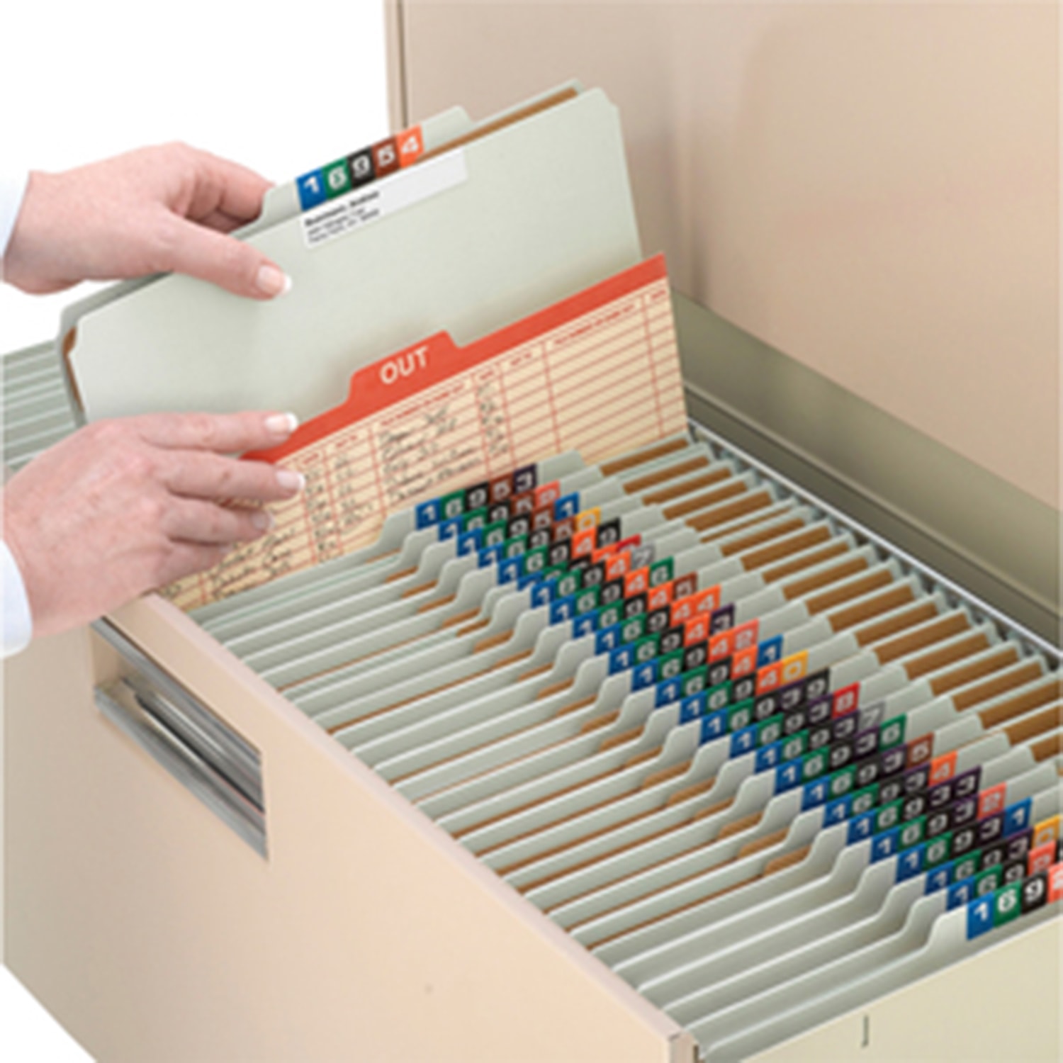 Smead Pressboard 3Divider Classification Folder with SafeSHIELD