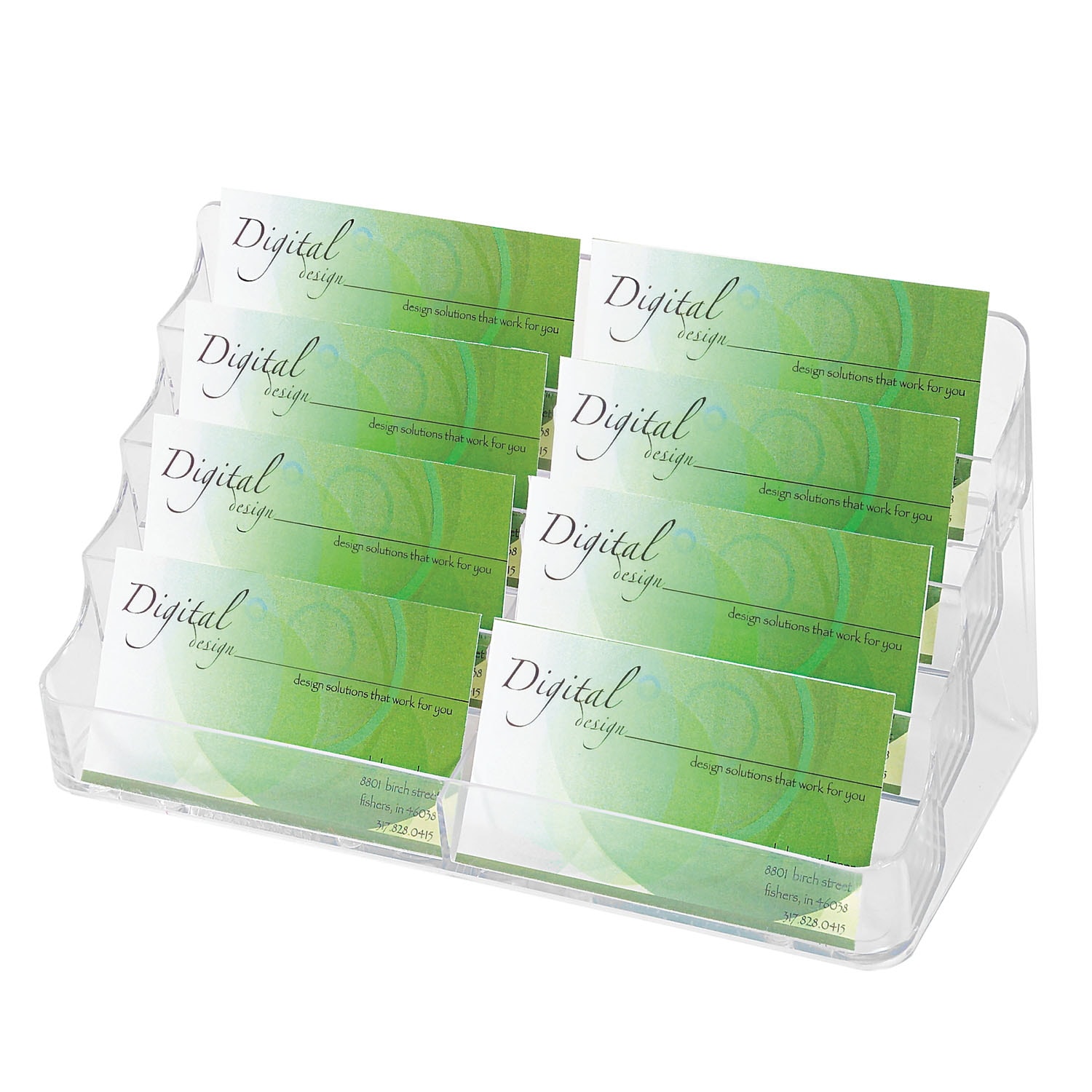 Grand & Toy Business Card Holder, 8Pocket, Clear Grand & Toy