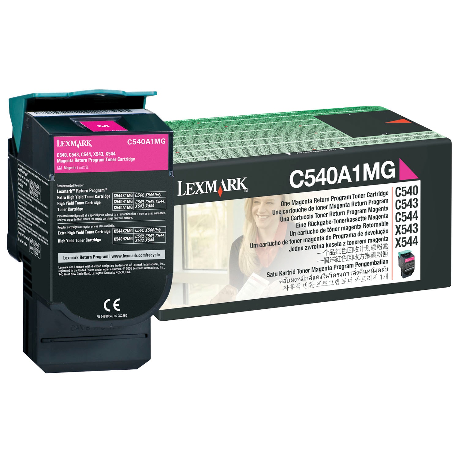 24B5850 - Cartouche laser Lexmark recyclée noire (18 000 pages) main image 1