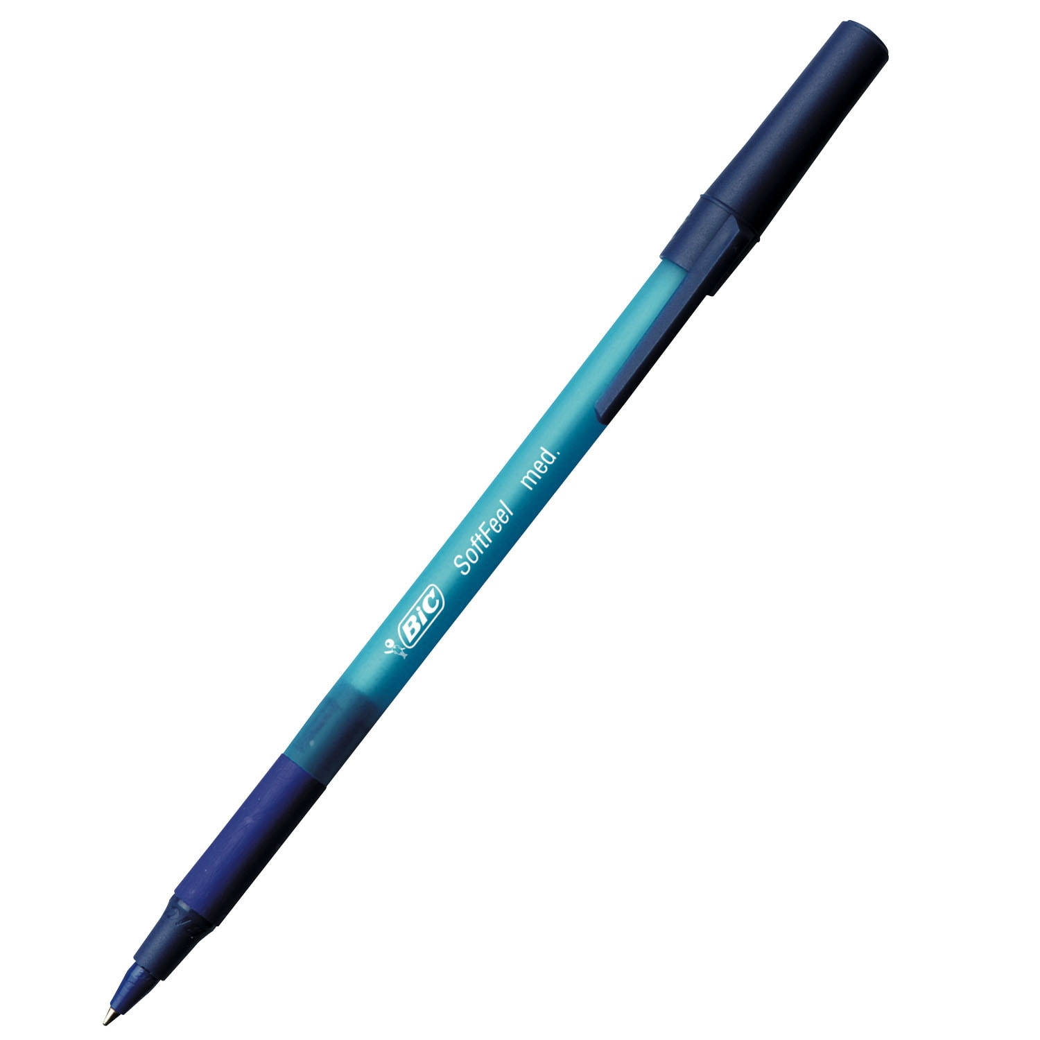 BIC Soft Feel Ballpoint Stick Pens, Blue, Medium Tip, 12/BX Grand & Toy