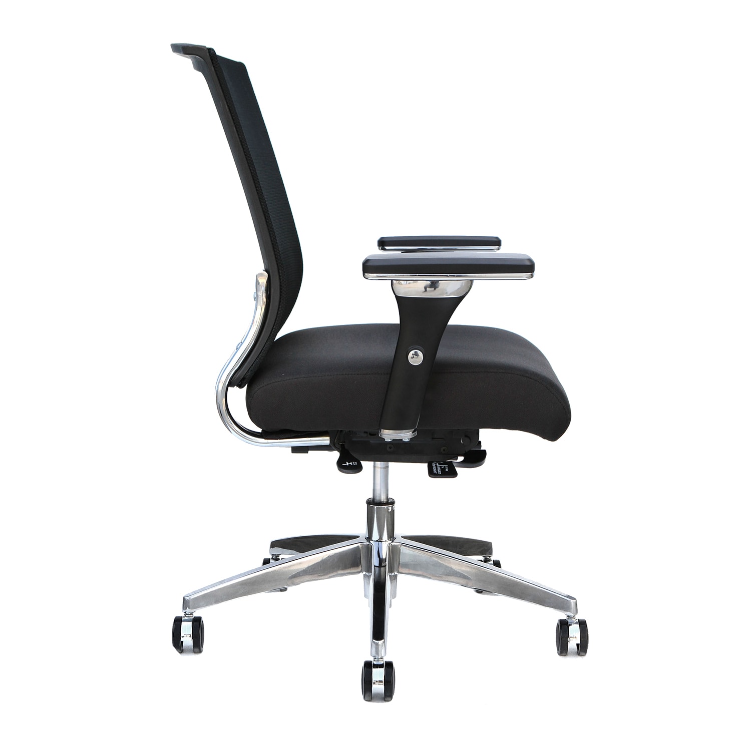 TygerClaw MidBack Office Chair, Black, Fabric Seat/Mesh Back Grand & Toy