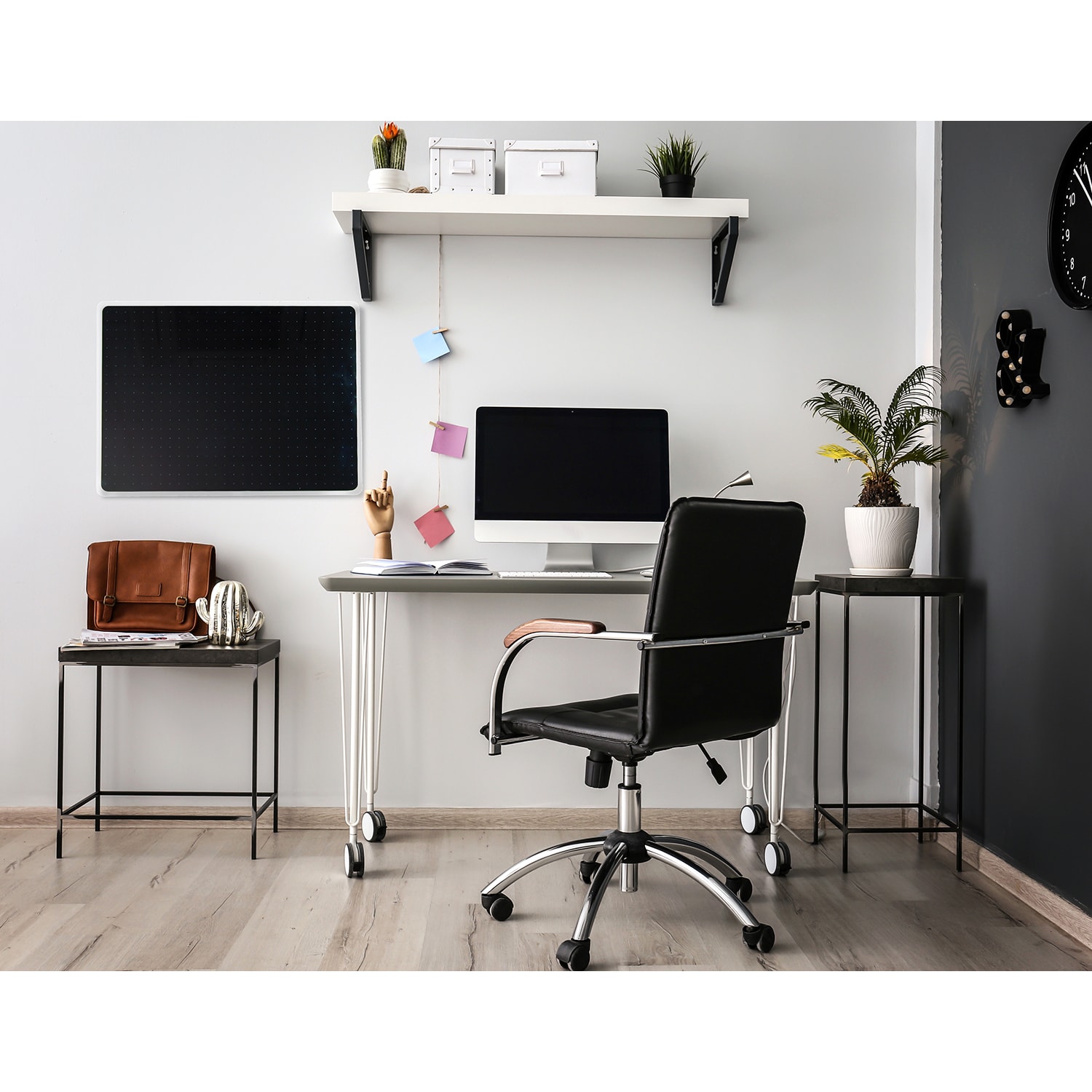 Viztex Glacier Glass Dry Erase Board, MultiUse Grid Design