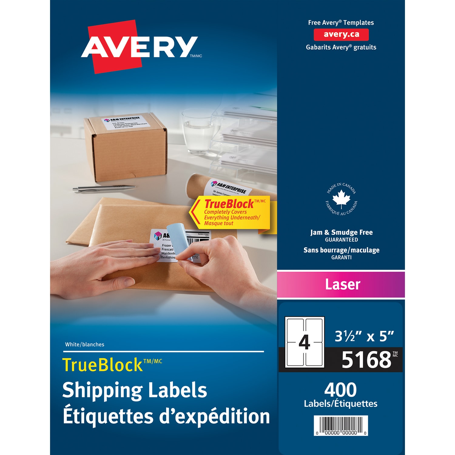 Avery 5168 Shipping Labels With TrueBlock Technology White 3 1 2 X 5 Avery 5168 Shipping Labels With TrueBlock Technology White 3 1 2 X 5