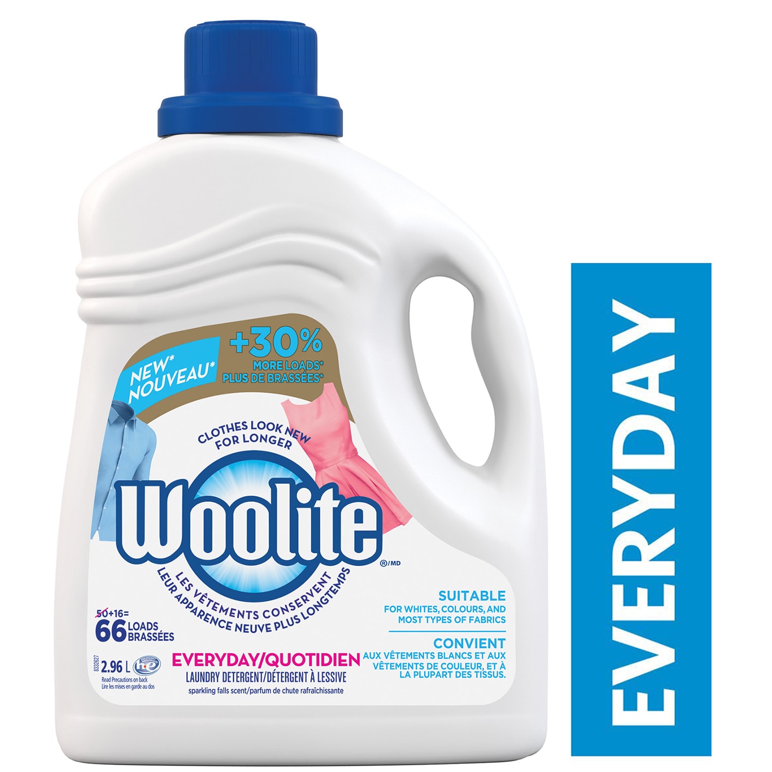 Woolite Everyday Laundry Detergent, Sparkling Falls Scent, 2.96 L Grand & Toy