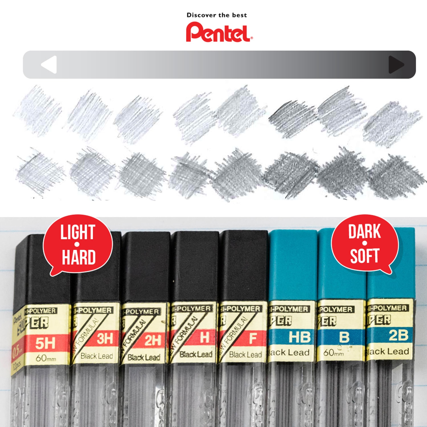 LOT DE 8 Pointes de Crayon de Rechange Pointe Haute Sensibilité pour