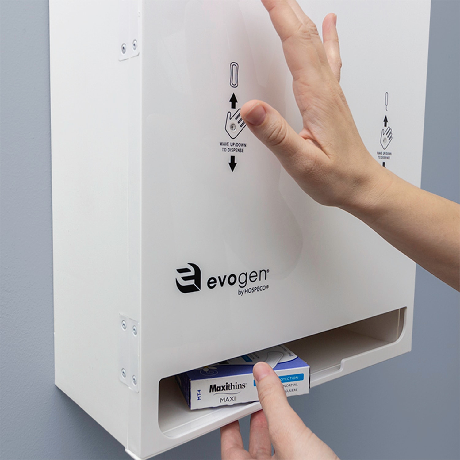 Hospeco® Evogen® EV3 NoTouch Feminine Hygiene Dual Dispenser, White