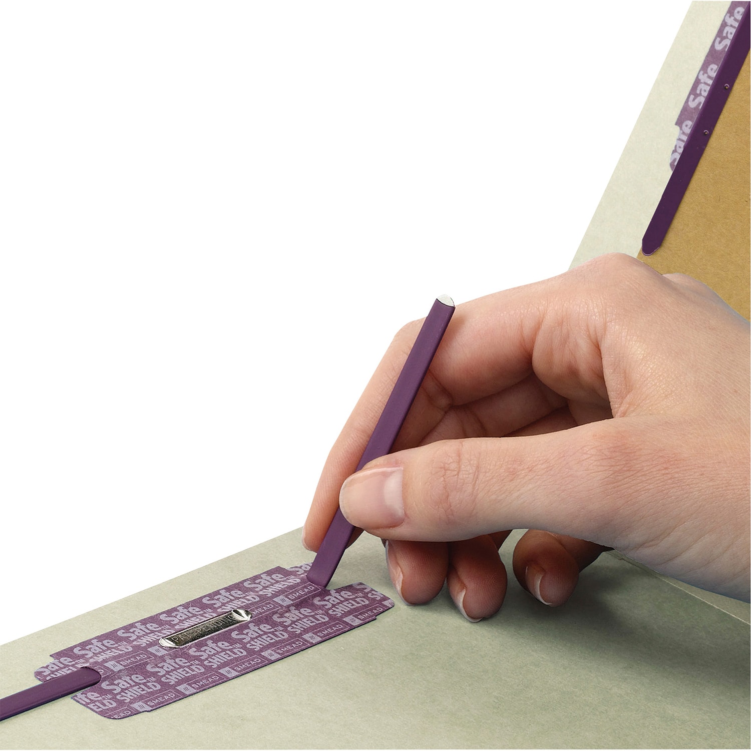 Smead Pressboard 3Divider Classification Folder with SafeSHIELD