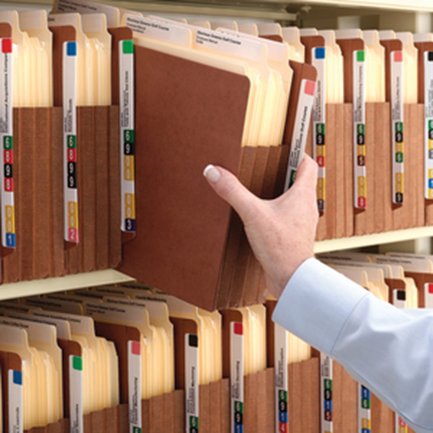 Smead End Tab TUFF File Pockets, 31/2" Expansion, ExtraWide Legal Size, Redrope, Box of 10