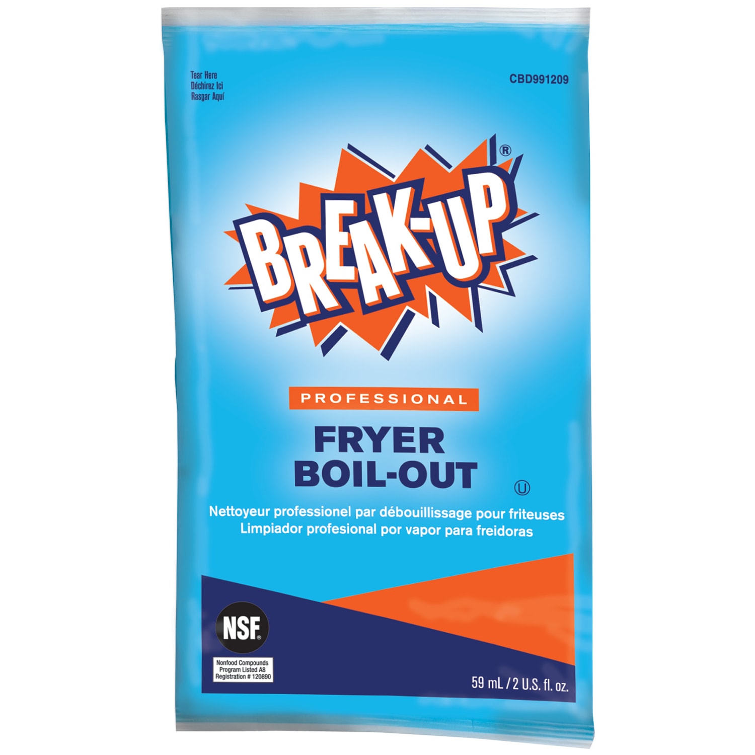 Diversey BreakUp Professional Fryer BoilOut, 59 mL Packet, 36/CT