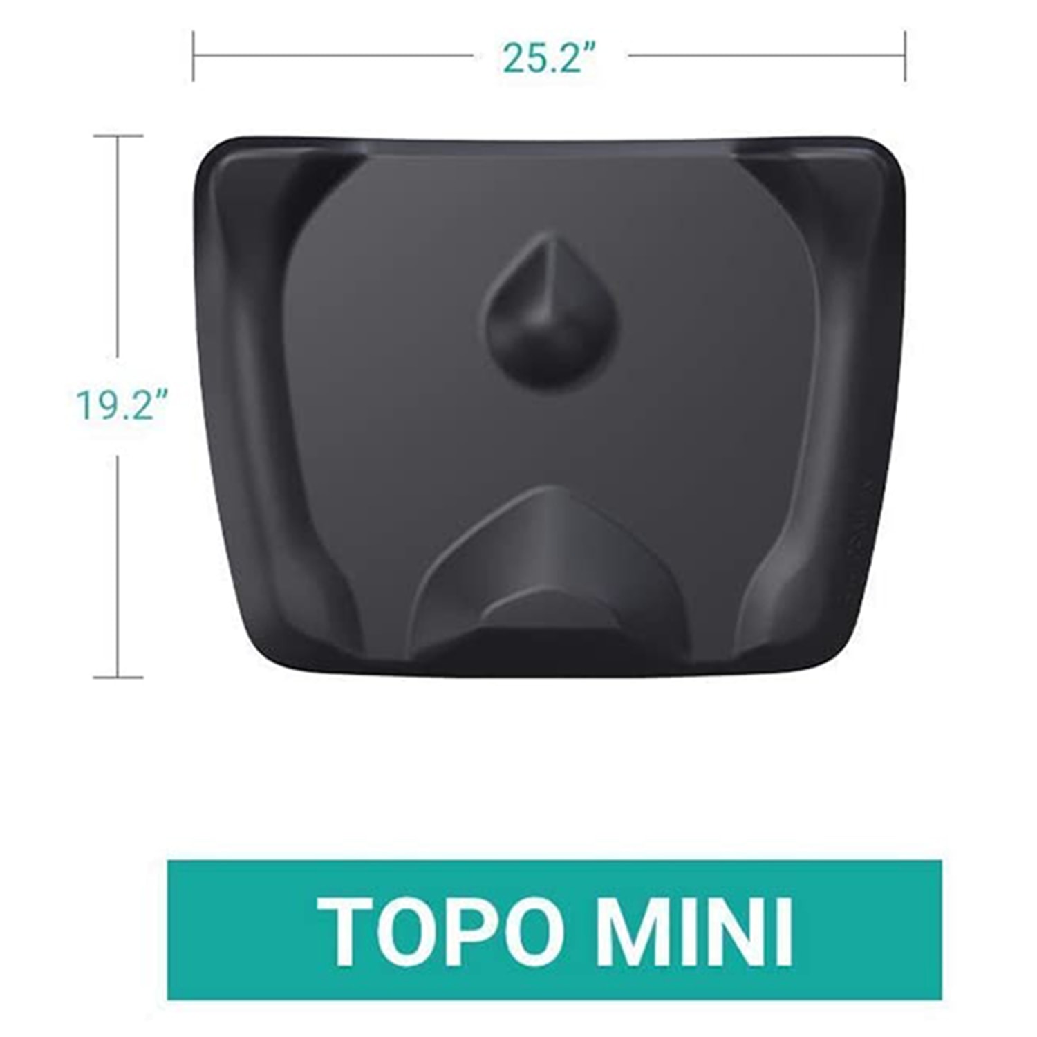 ErgoDriven Topo Mini NotFlat Standing Desk AntiFatigue Mat, Obsidian