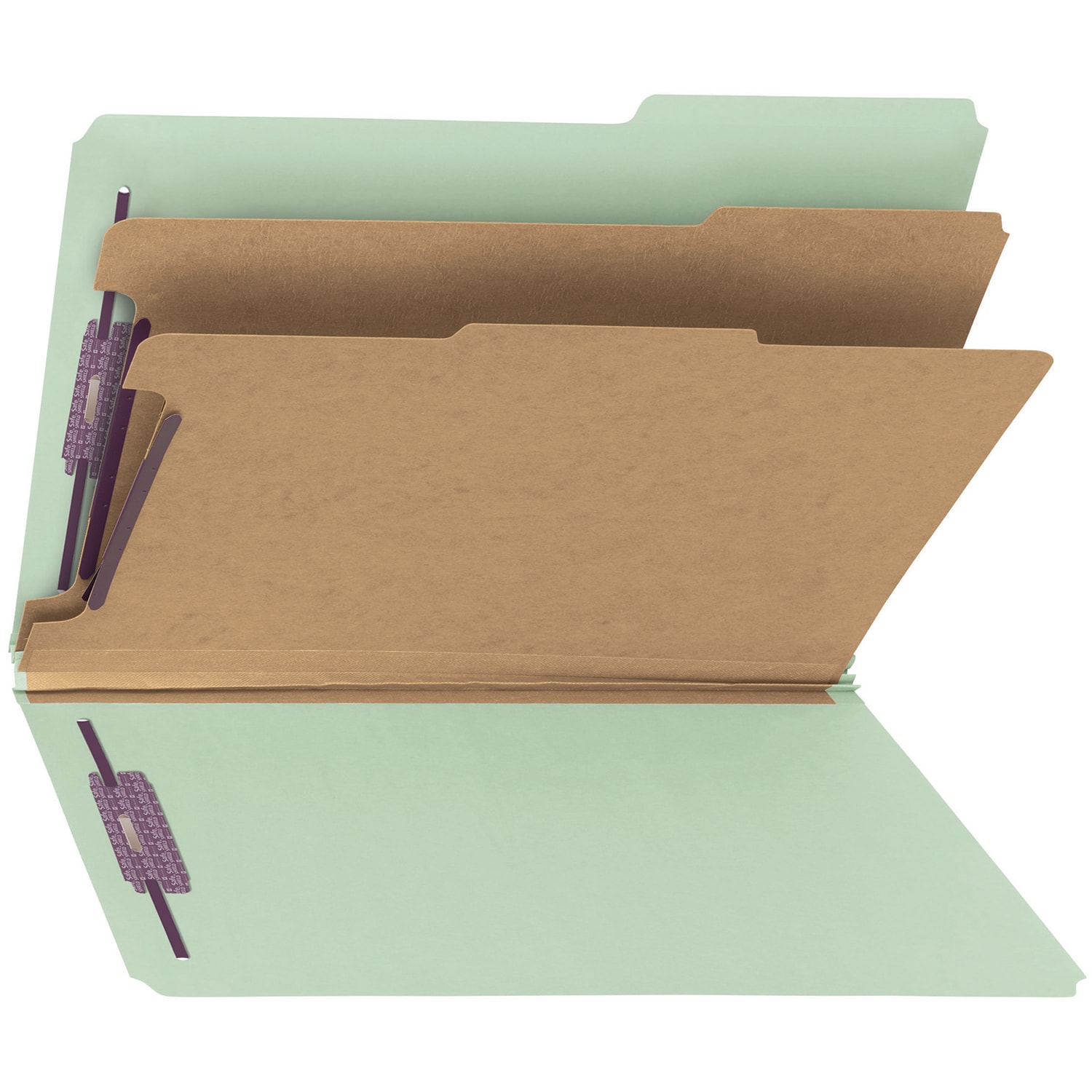 Smead Pressboard 2Divider Classification Folder with SafeSHIELD