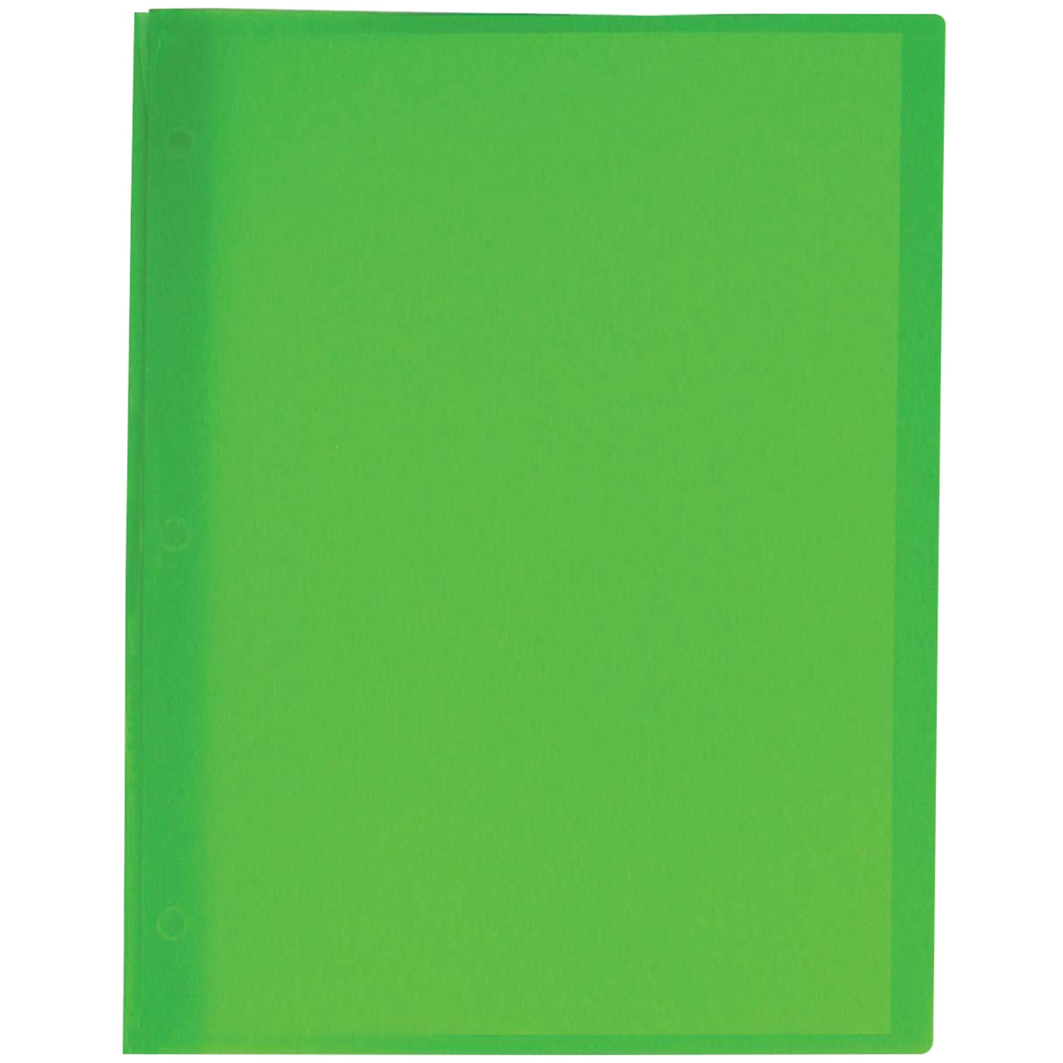Winnable Translucent Poly Report Cover with 3Prong Fasteners, Green, Letter Size Grand & Toy