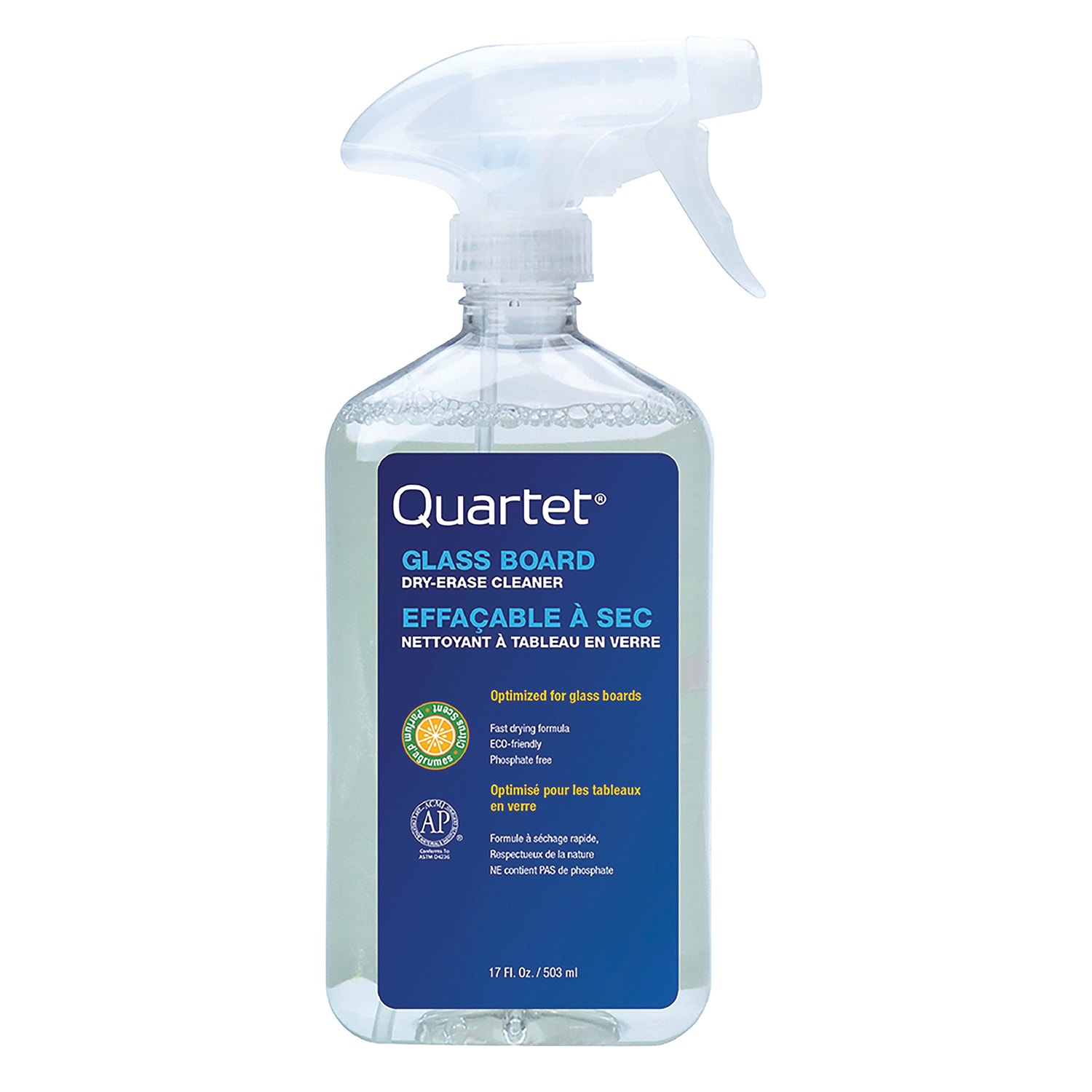 Quartet® Premium Glass Board DryErase Cleaner, 503 mL Grand & Toy