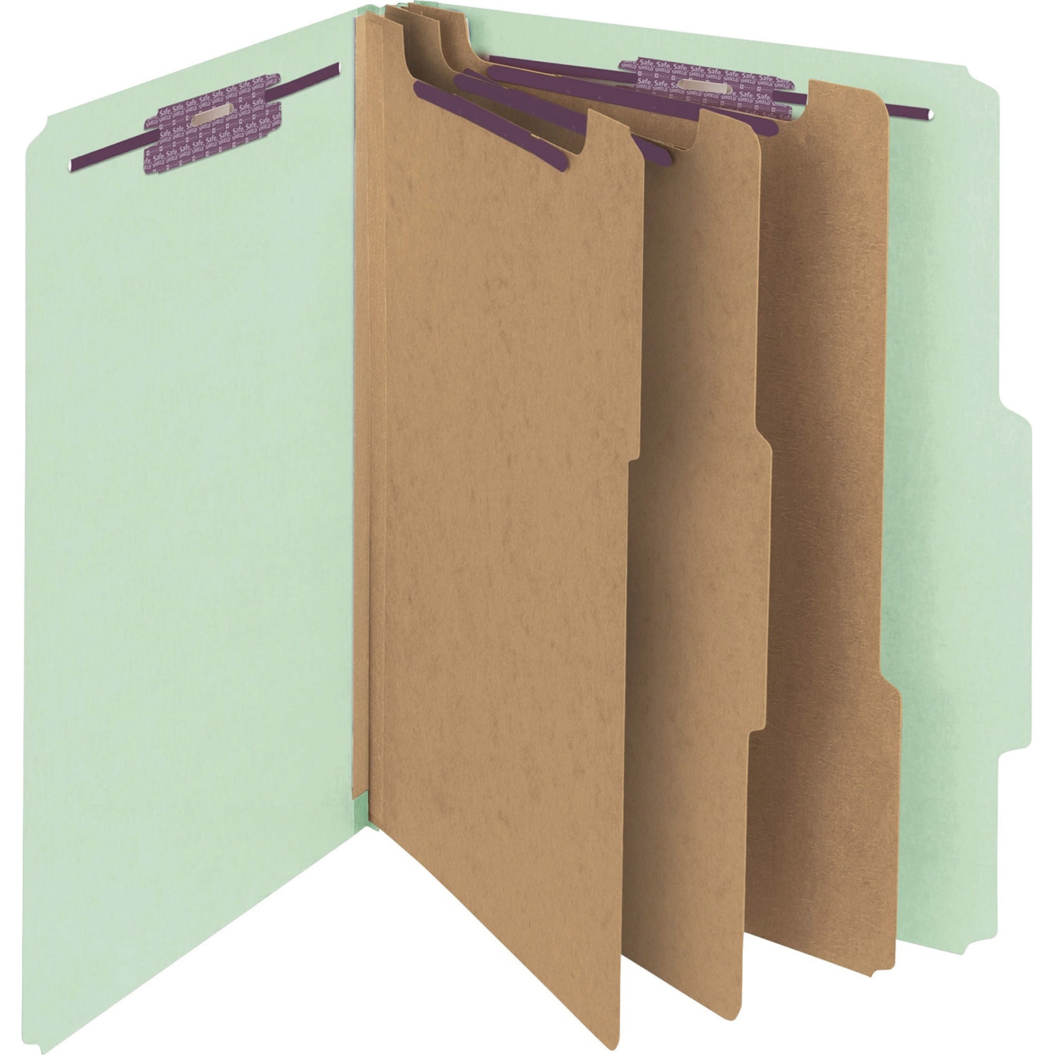Smead Pressboard 3Divider Classification Folder with SafeSHIELD