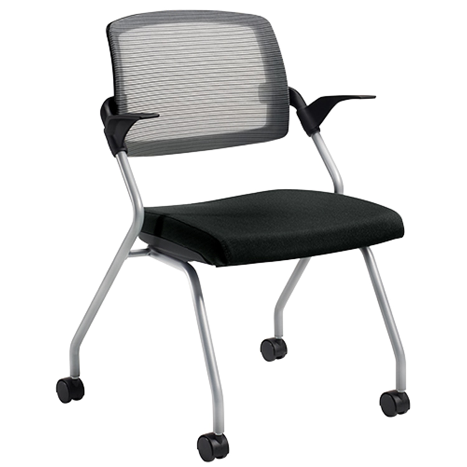 Global Spritz Flip Seat Nesting Armchair, Black, Terrace Fabric Grand