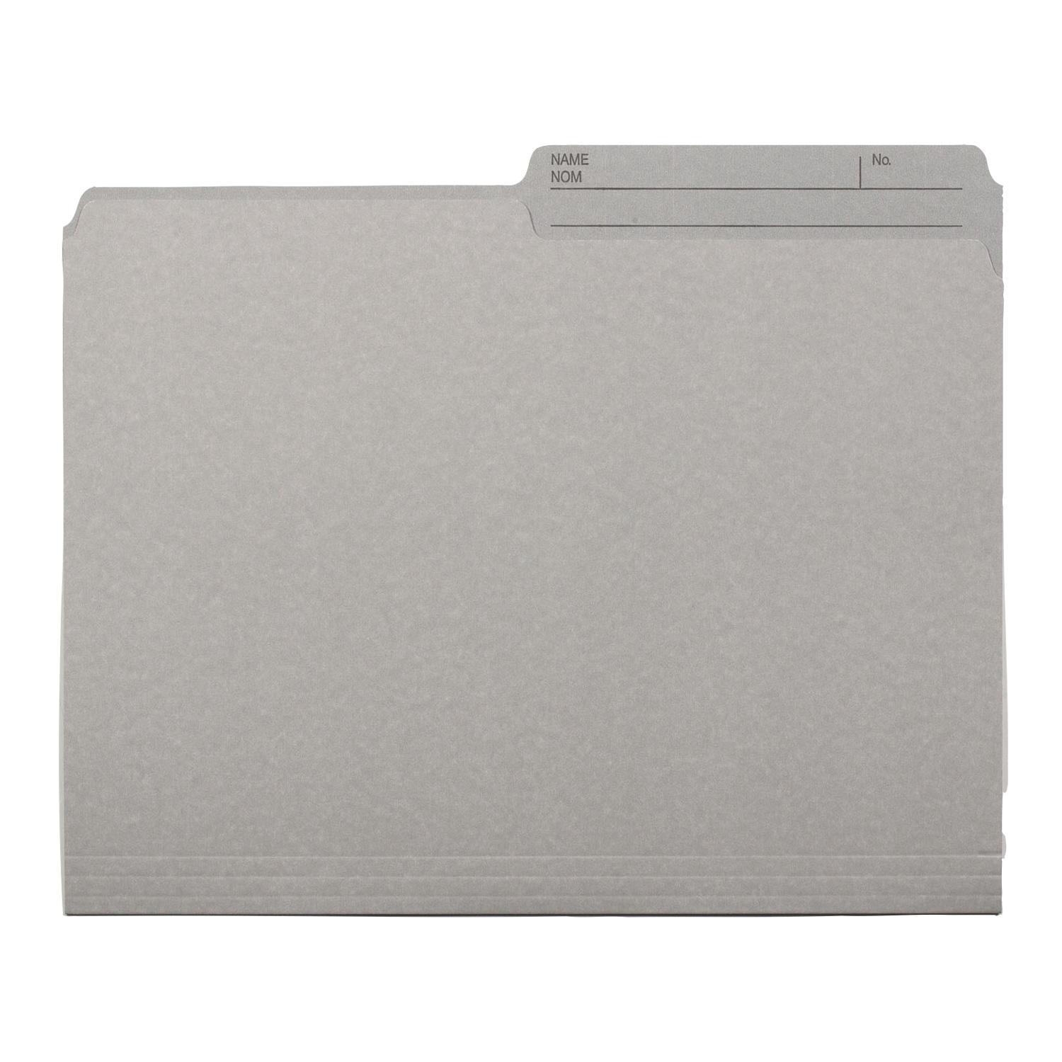 Grand & Toy Coloured File Folders, Grey, LetterSize, 100/BX Grand & Toy