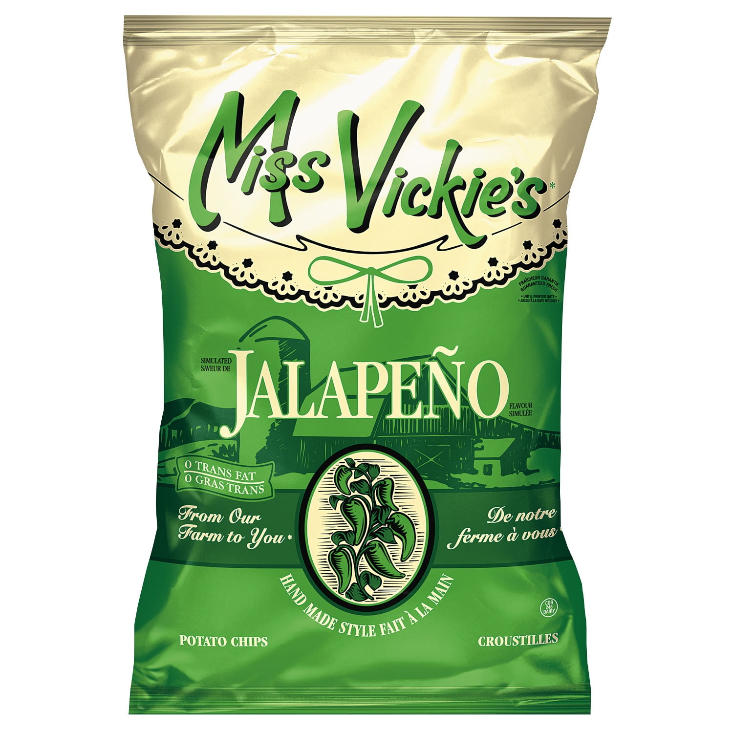 Miss Vickie's Potato Chips, Jalapeno, 40 g, 40/CT Grand & Toy