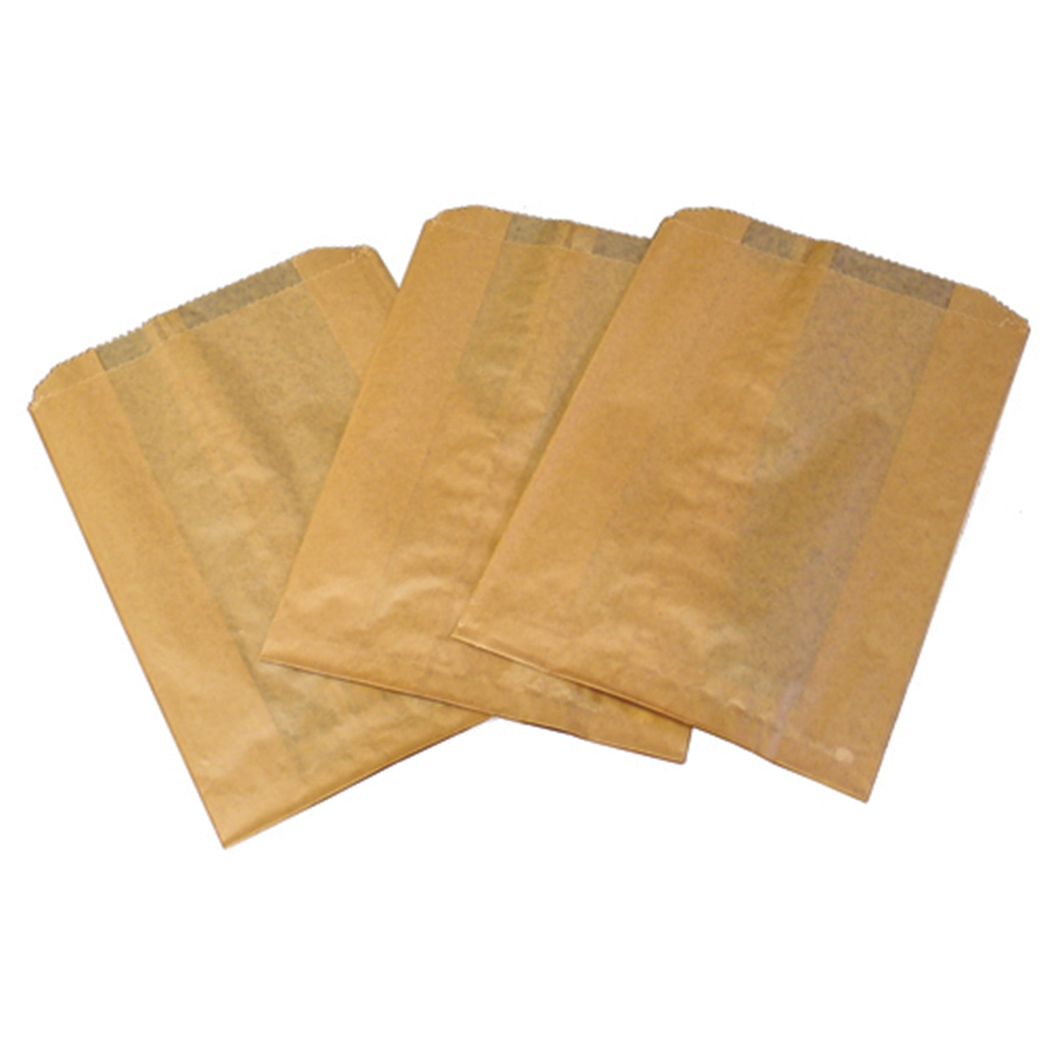 Hospeco Kraft Waxed Feminine Hygiene Disposal Bags with Gusset, Brown