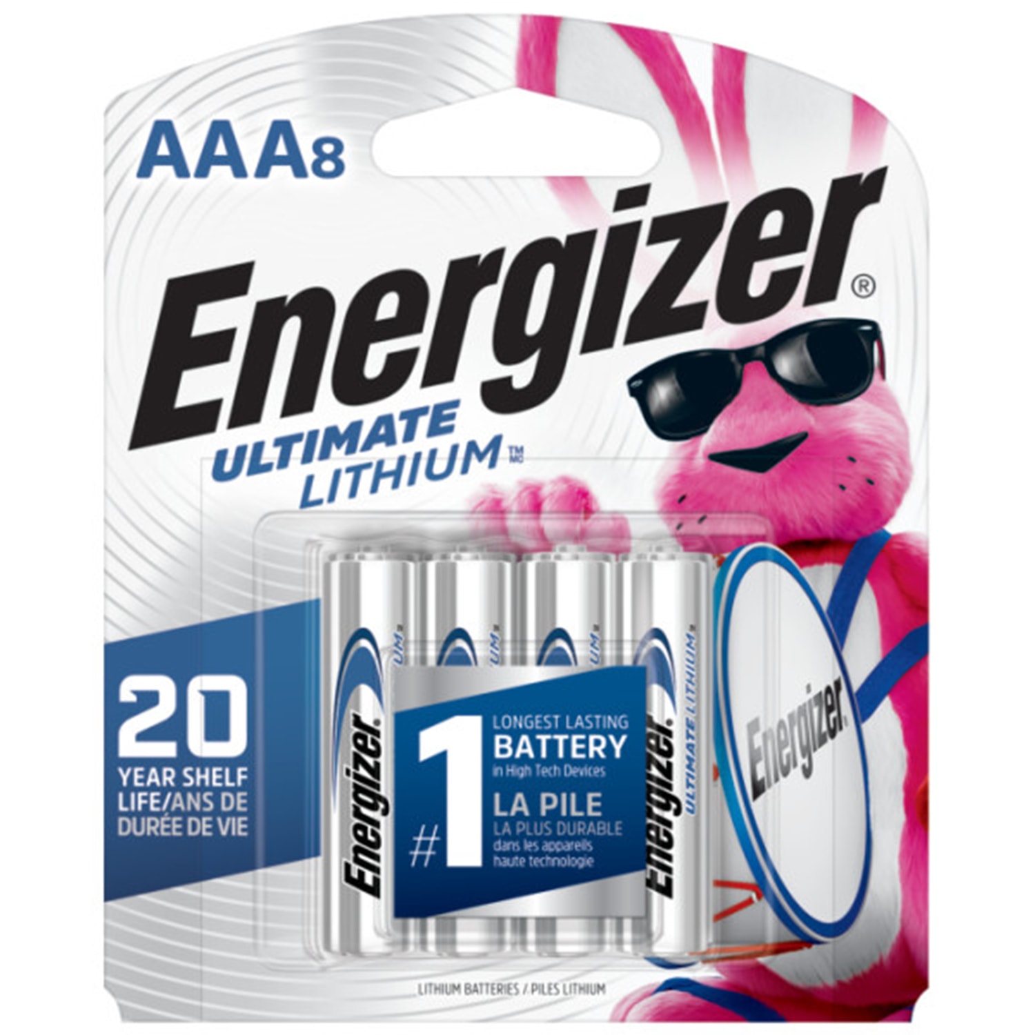 Energizer "AAA" Ultimate Lithium Batteries, 8/PK Grand & Toy