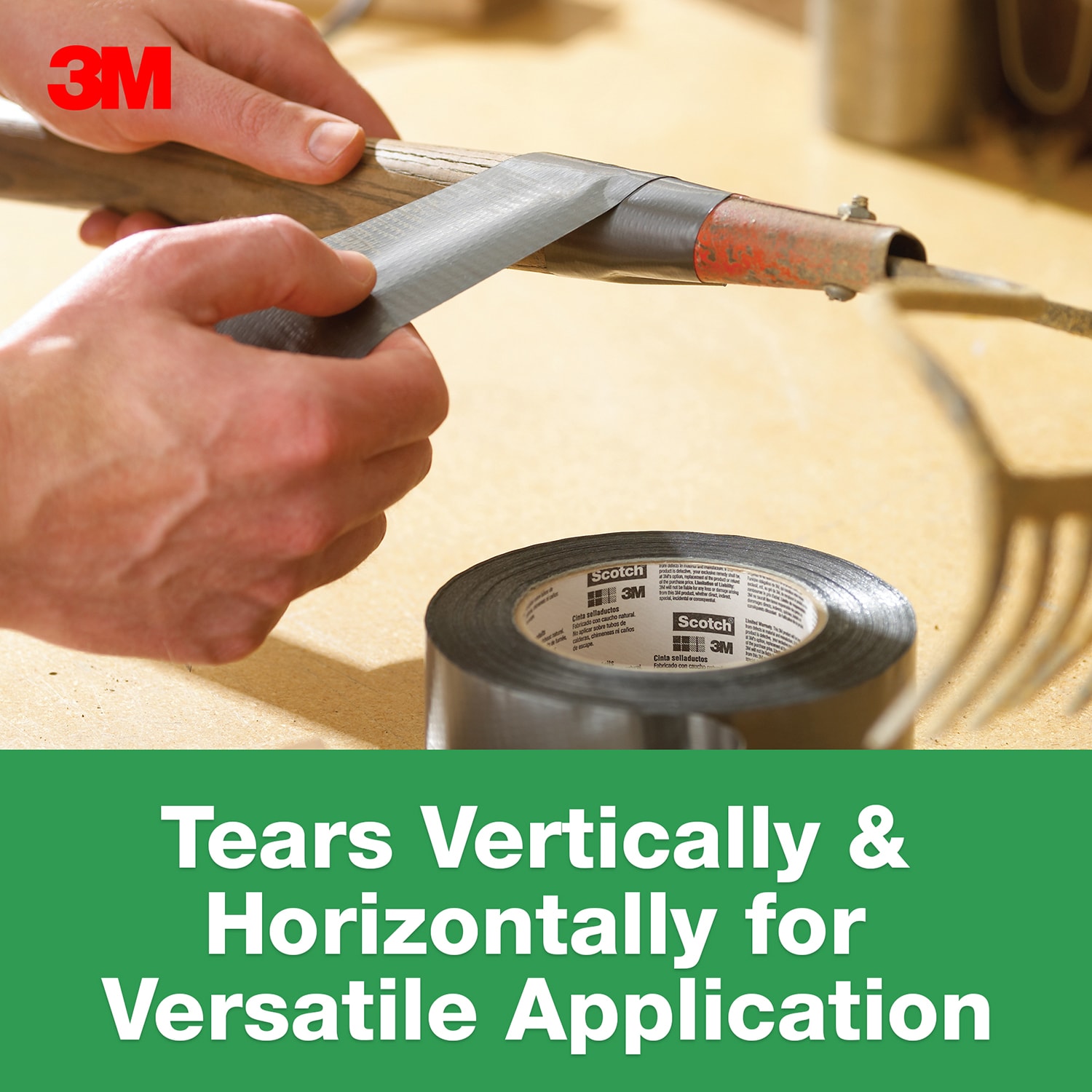 3M HeavyDuty All Weather Duct Tape, Grey, 48 mm x 27.4 m Grand & Toy