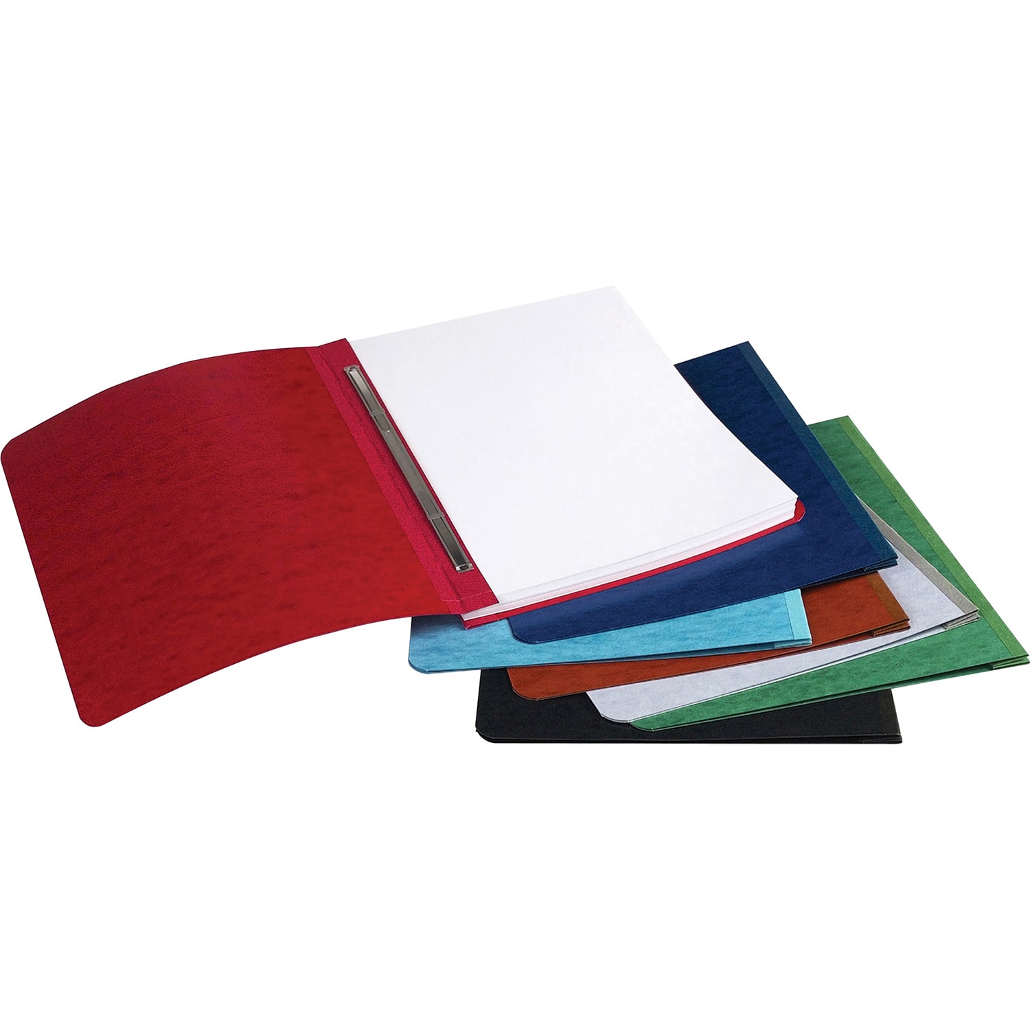 3 Folder Fastener Capacity 300 Sheet Capacity 1 Each 20 pt Letter 8.50 Width x 11 Length Sheet Size Red Acco Presstex Top Binding Cover - Presstex