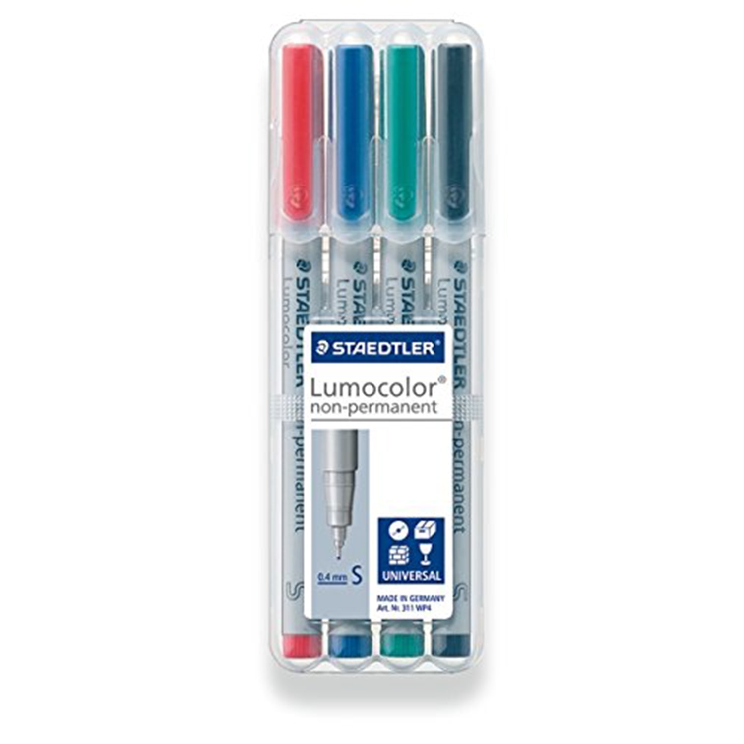 Staedtler Lumocolor NonPermanent WaterBased Markers, Assorted Ink