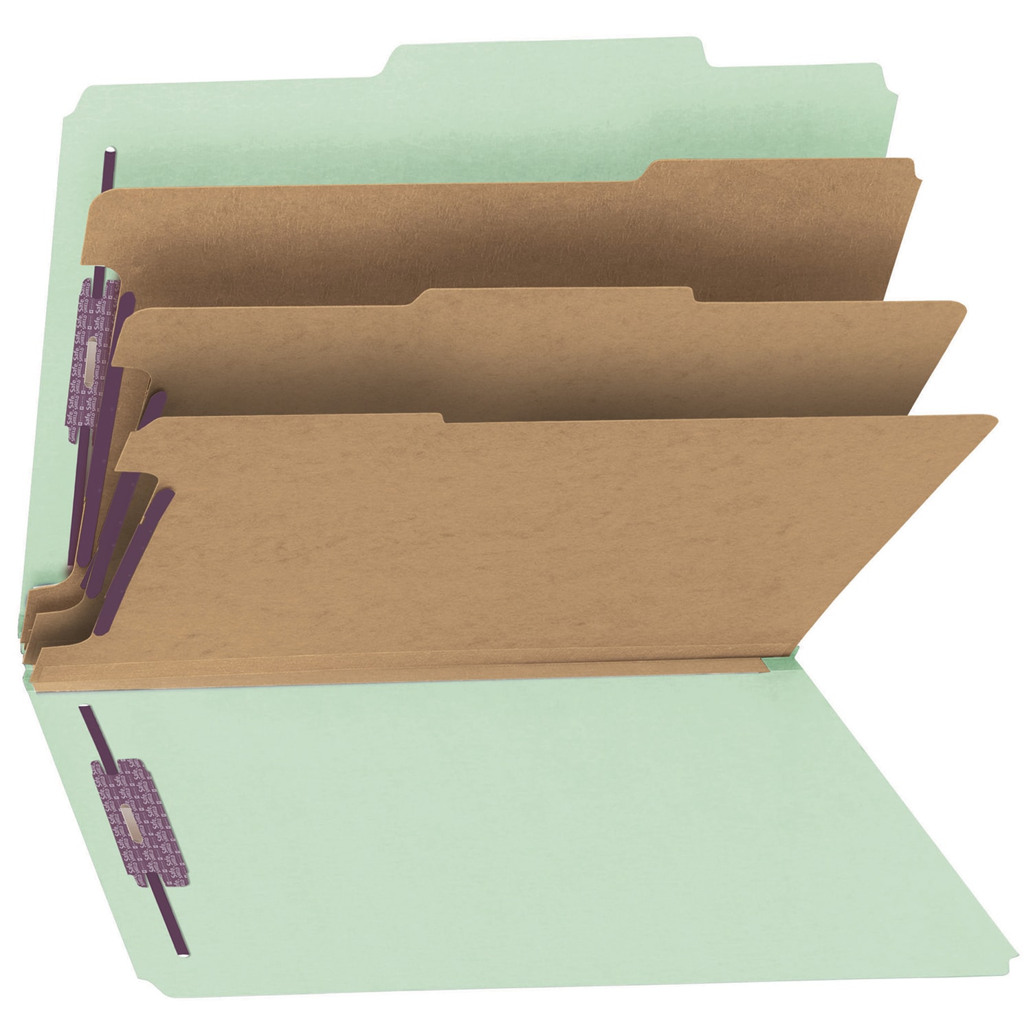 Smead Pressboard 3Divider Classification Folder with SafeSHIELD