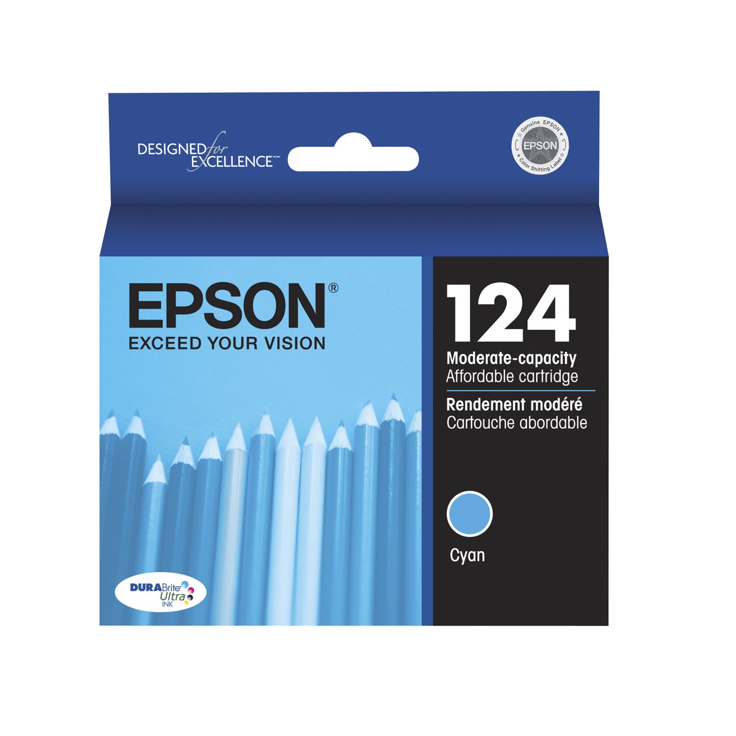 Epson 124 Cyan Standard Yield Inkjet Cartridge (T124220S) Grand & Toy