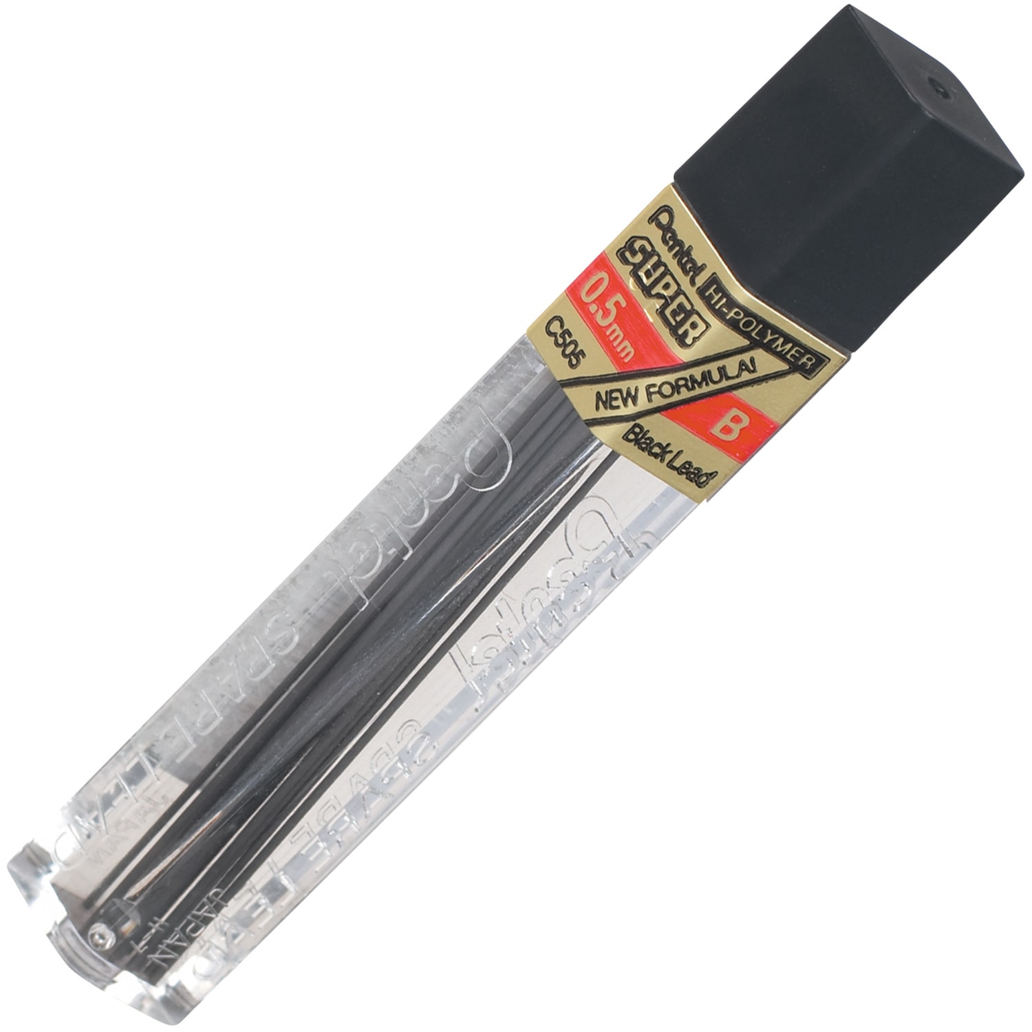Pentel HiPolymer Super Lead Refills for Mechanical Pencils, B, 0.5 mm