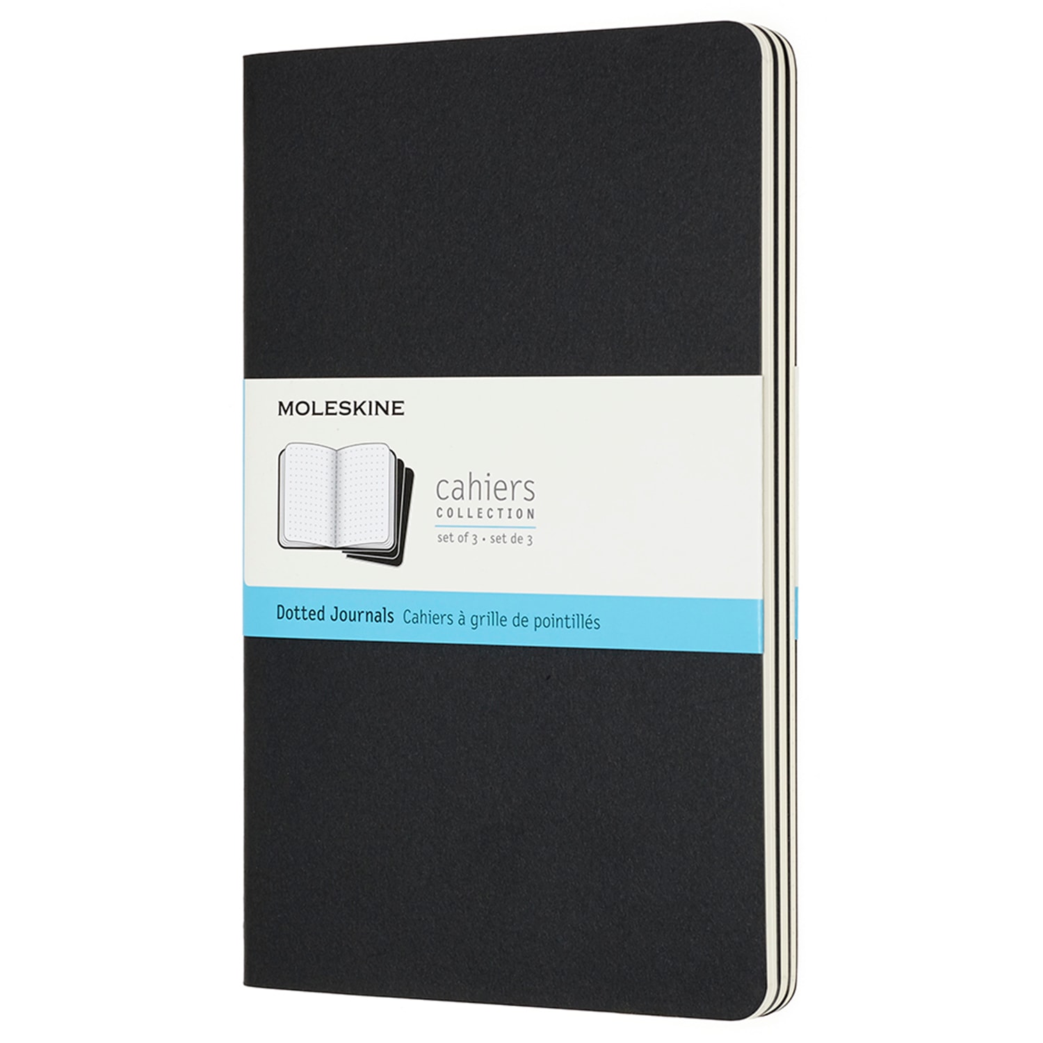 Moleskine Cahier Journal, Black with Dotted Ivory Pages, 5 1/2" x 8 1/4