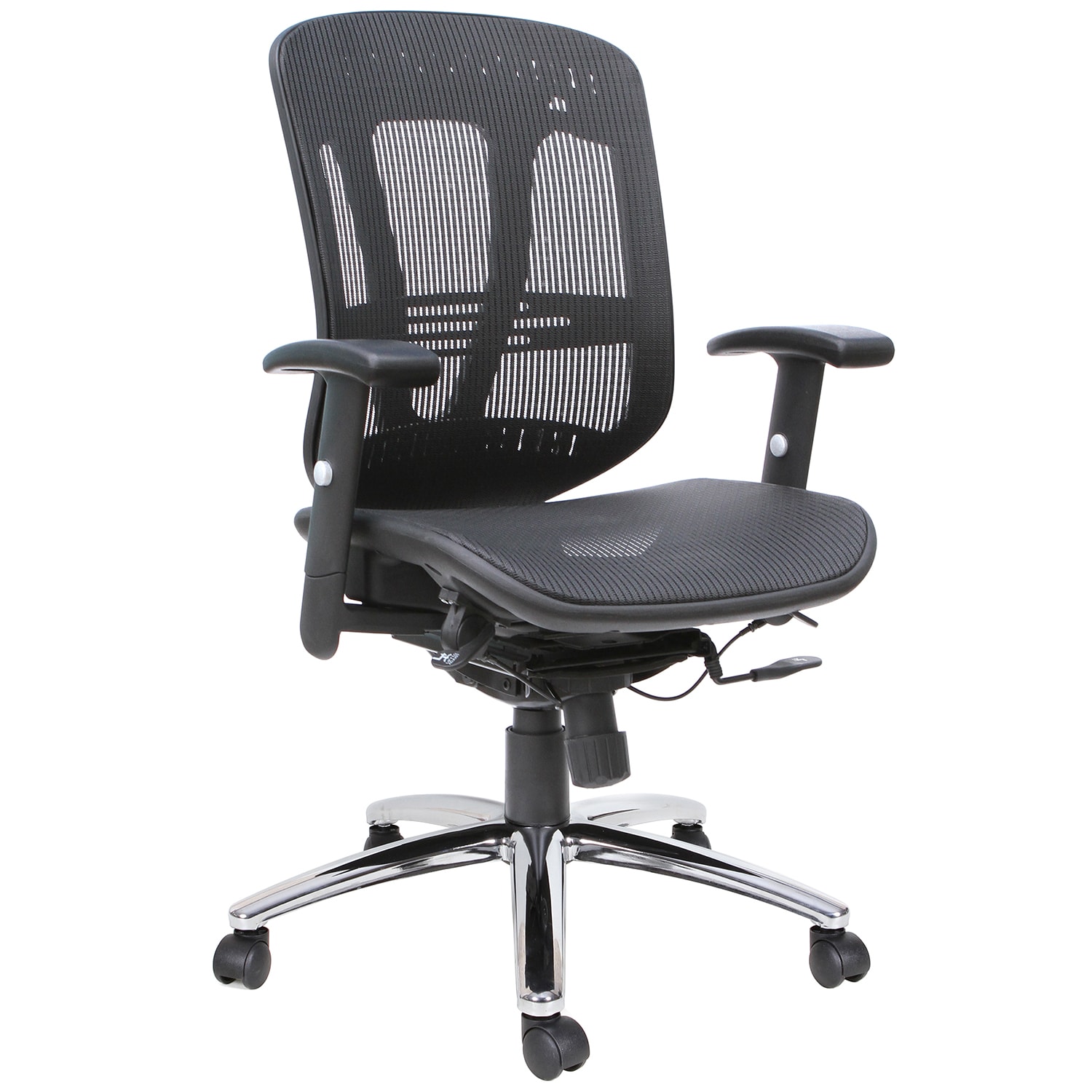 TygerClaw MidBack Office Chair, Black Mesh Grand & Toy