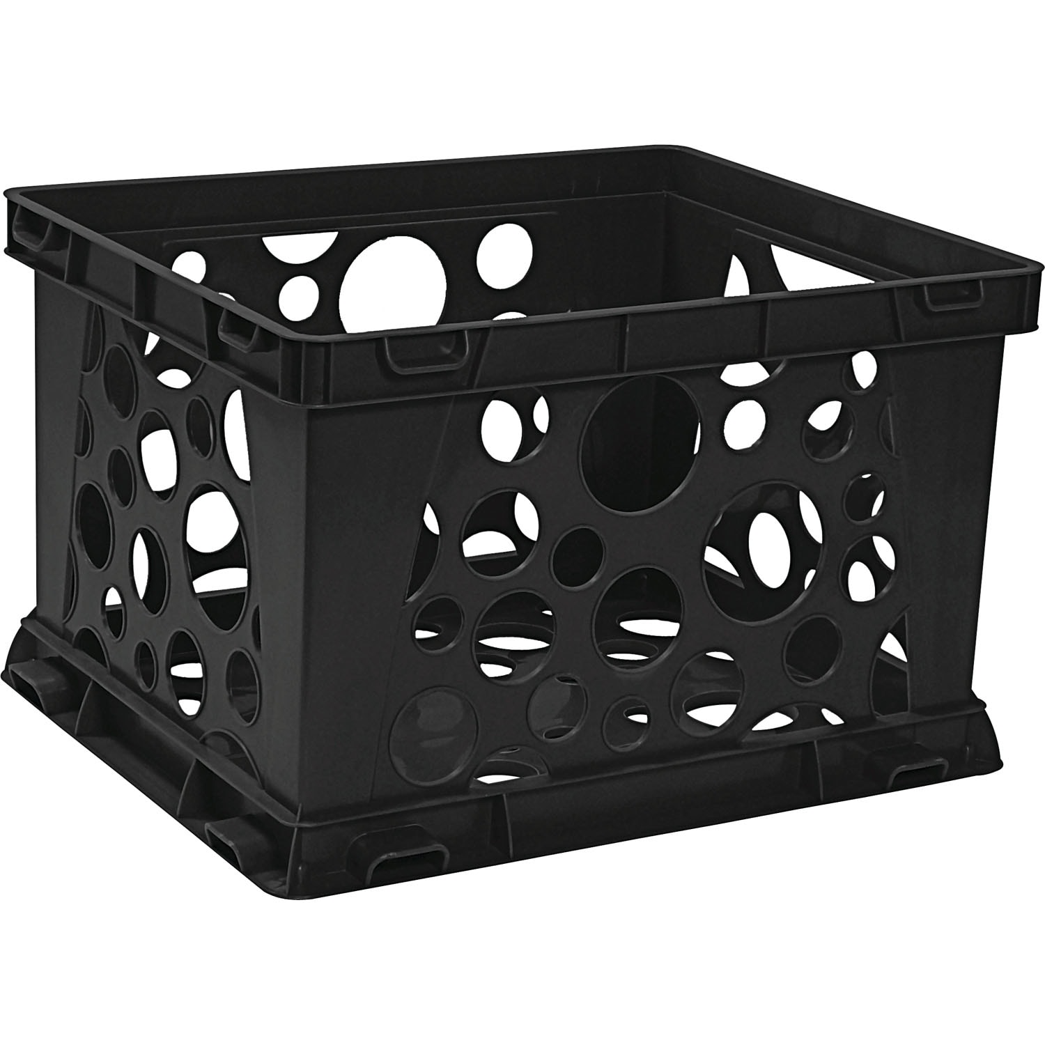 Storex Premium File Crate, Black, 42 L, Letter and Legal Size Grand & Toy