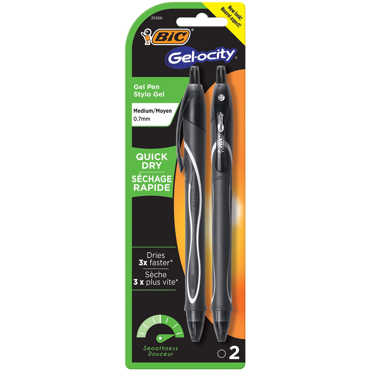 Penna A Inchiostro Gel BIC Gelocity - Set Da 3, Punta Media 0.3 Mm, Blu, Asciugatura Rapida