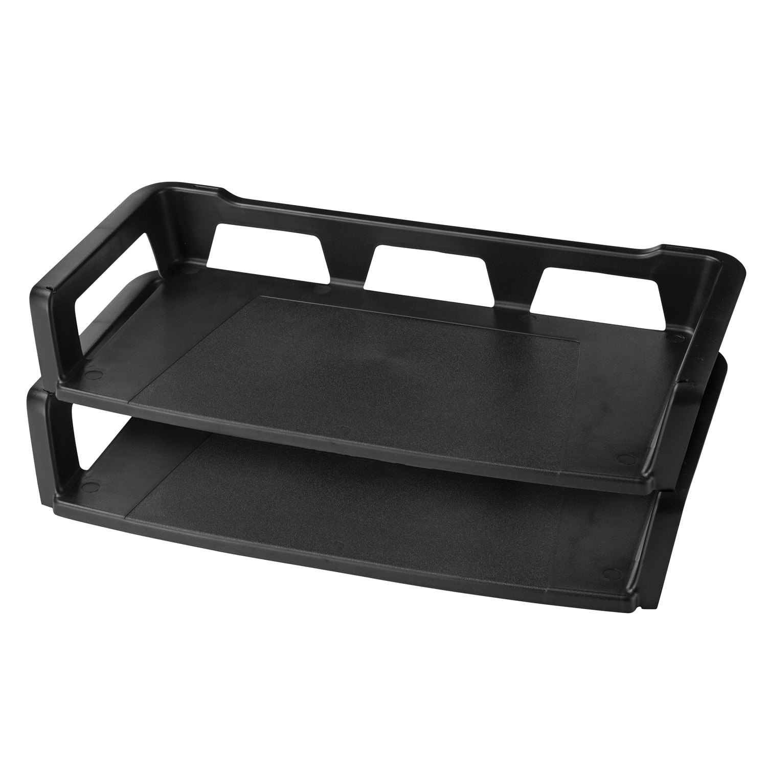 Storex Recycled SelfStacking Desk Trays Grand & Toy