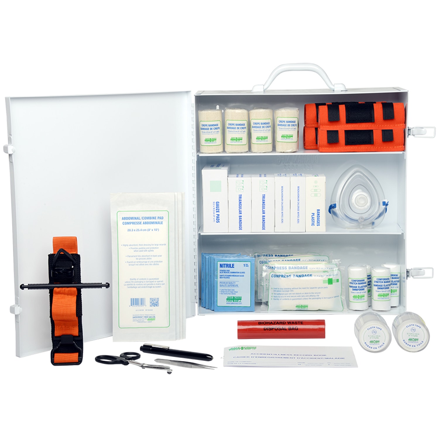 SAFECROSS Basic First Aid Kit, British Columbia, Level 3, 3, Metal