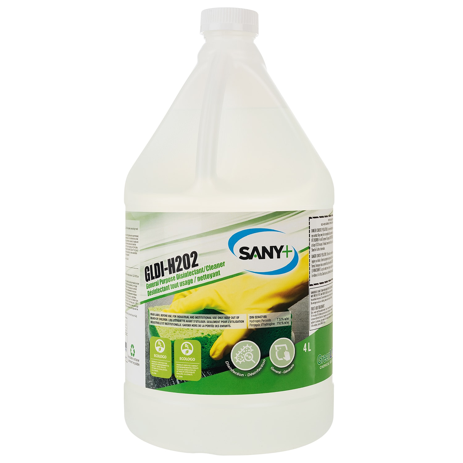 Sany+ General Purpose Disinfectant Cleaner, Concentrated Formula, 4 L