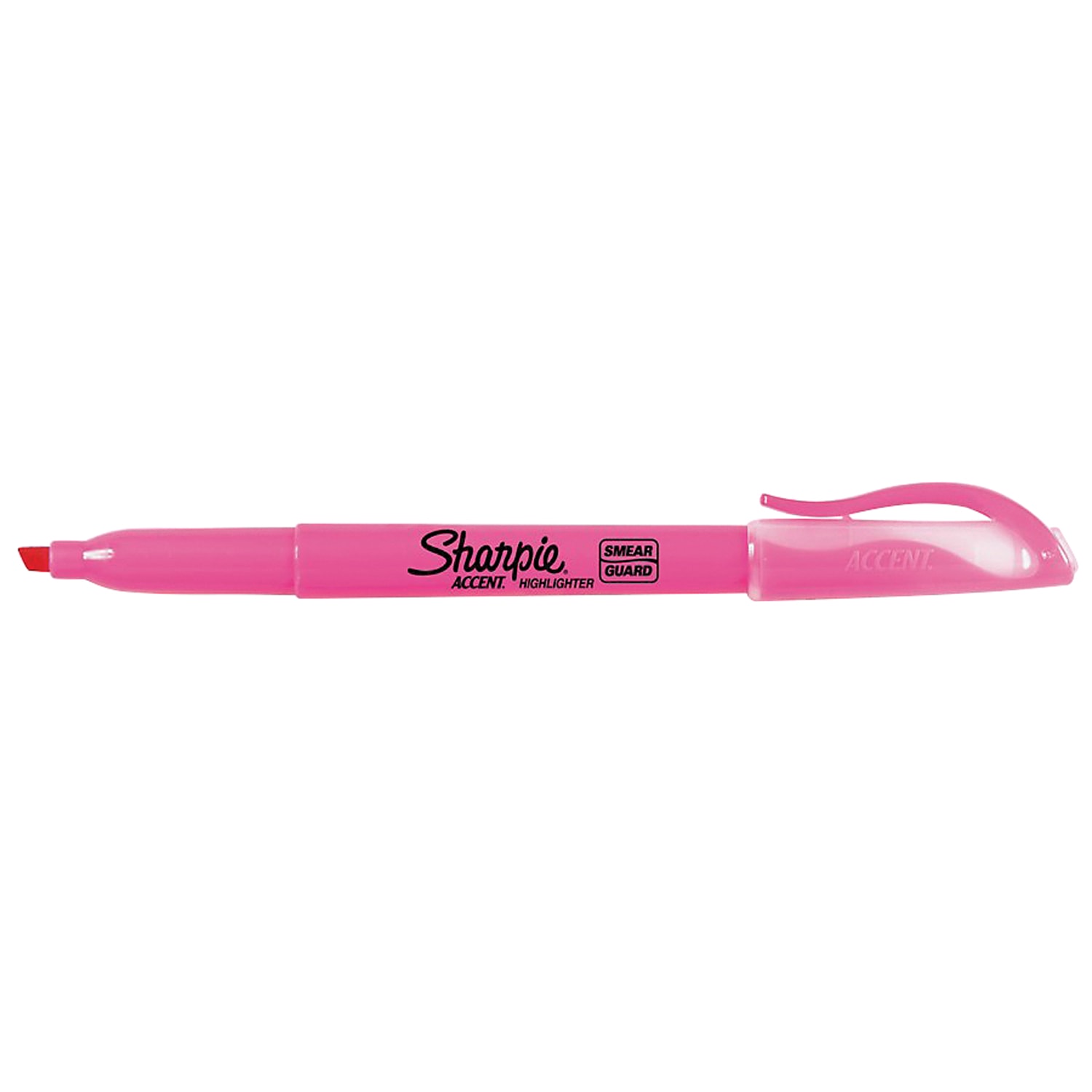 Sharpie Pocket Highlighters, Fluorescent Pink, Chisel Tip, 12/BX