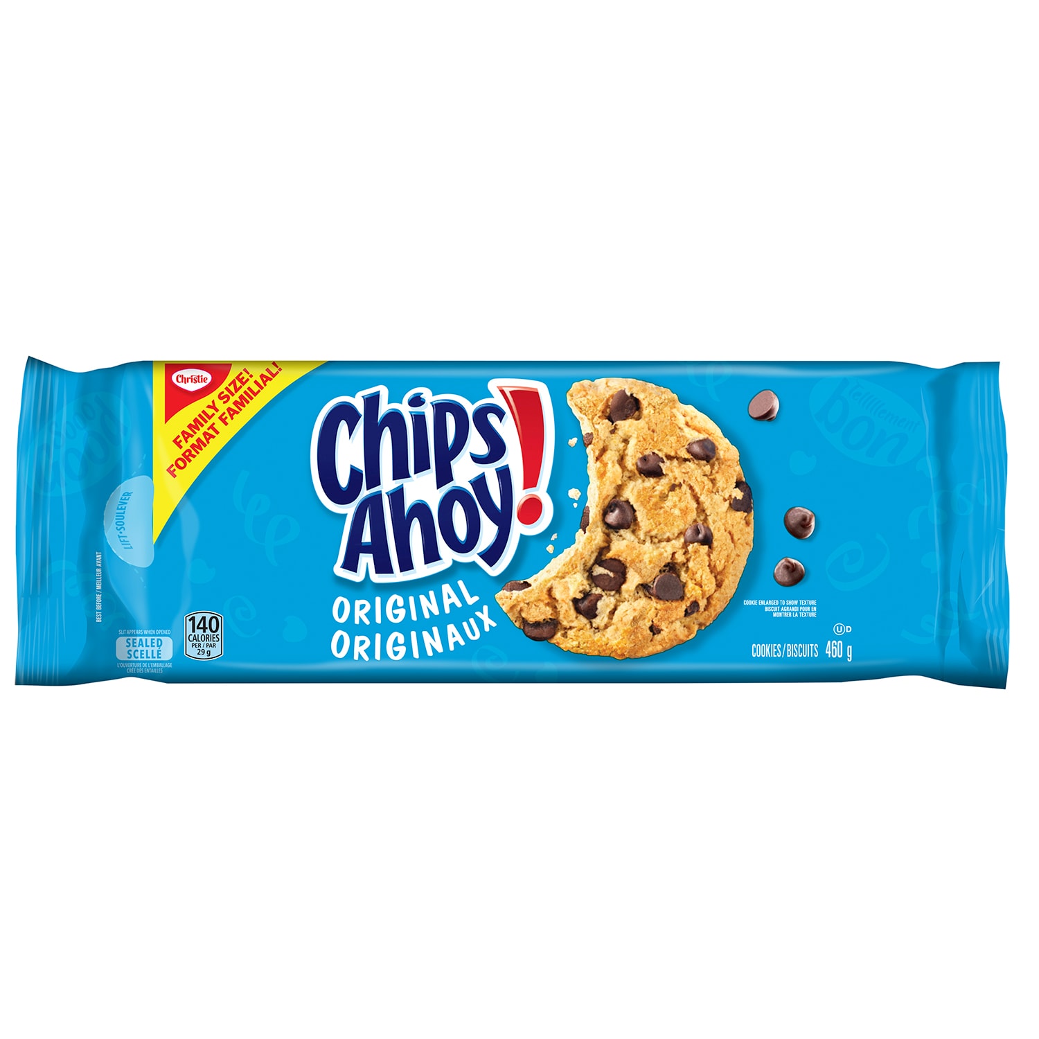 Christie Chips Ahoy! Original FamilySize Cookies, 460 g, 12/CS Grand